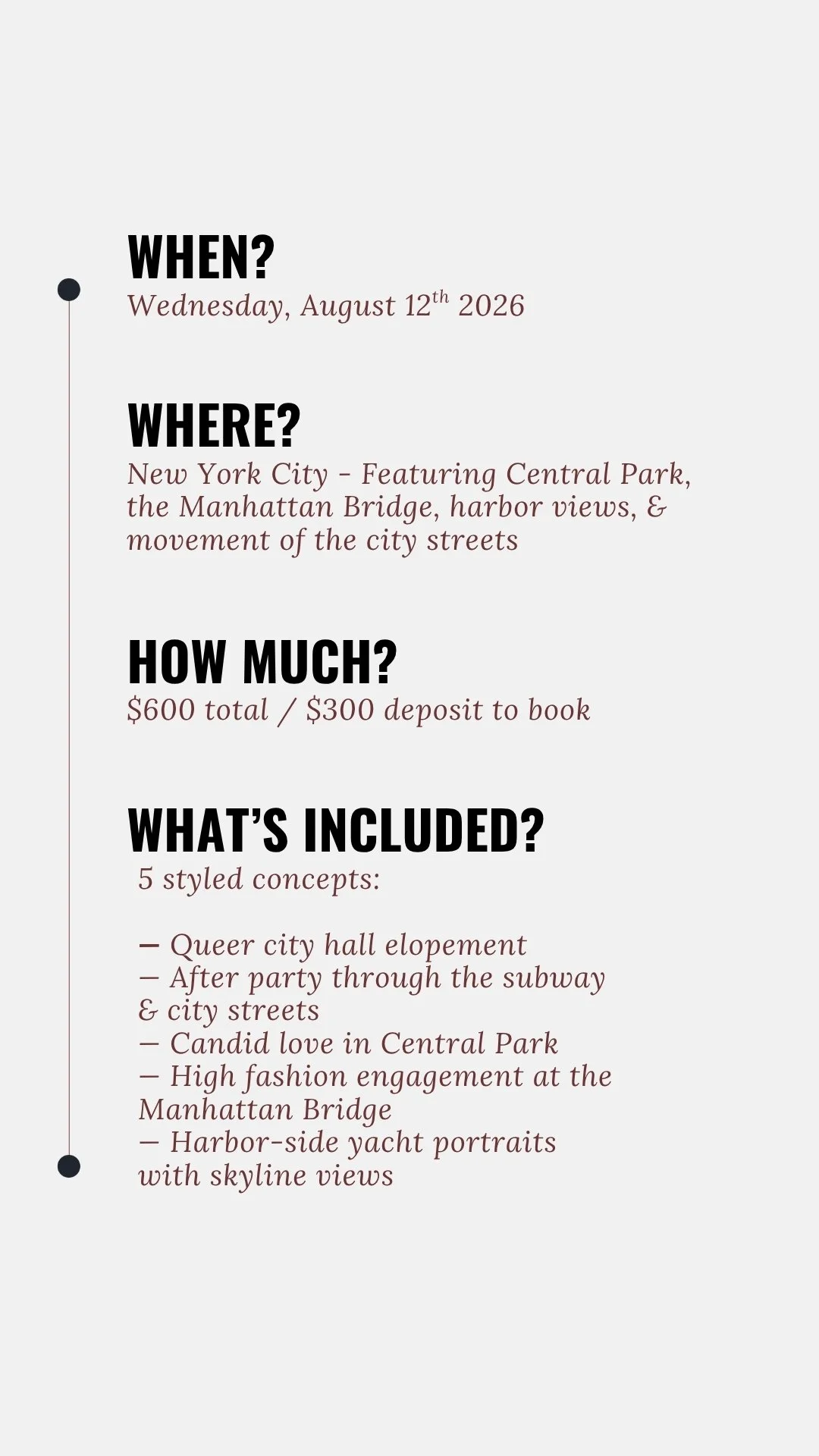 August 12th / NYC Workshop (DEPOSIT)