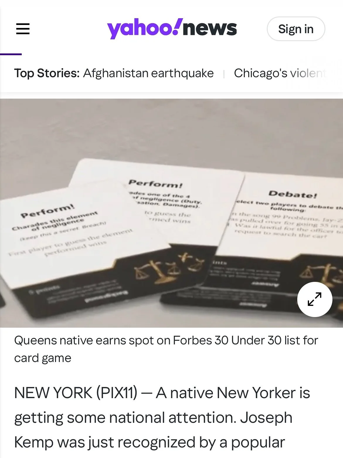 Yahoo! Just dropped the gavel on Disbarred: The Card Game ποΈ
When one of the internet’s most iconic platforms shares your story, that’s a huge stamp of recognition.
Disbarred is sparking conversations about the law in a whole new way,