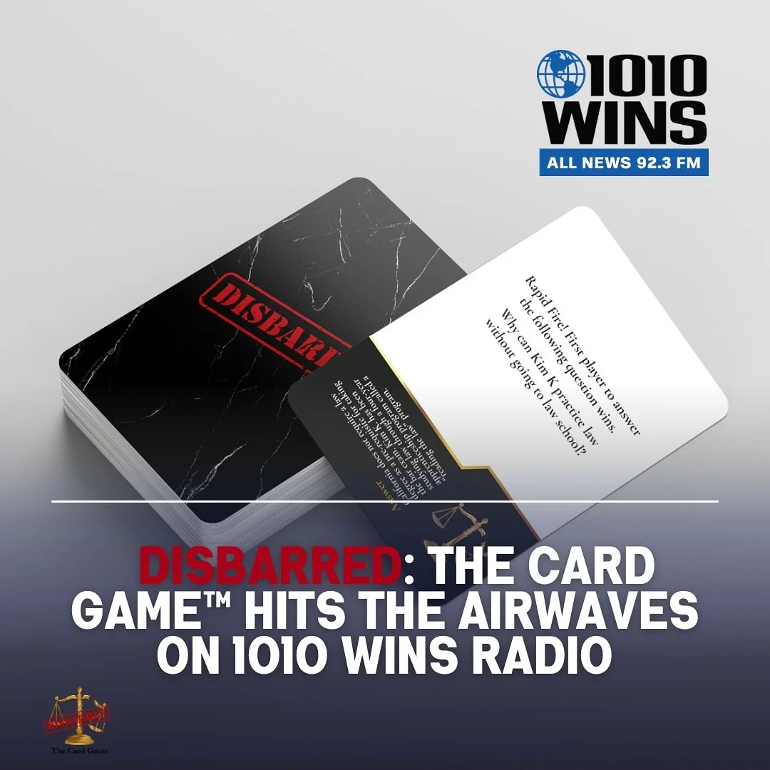 DISBARRED took the mic on 1010 WINS 🎤
The evidence is clear: legal drama belongs at your next game night. ⚖️

Get the party game of Law &amp; Disorder 🃏 link in bio or www.disbarredthegame.com

#1010WINS #NYC #radio #DisbarredTheCardGame #GamesThat