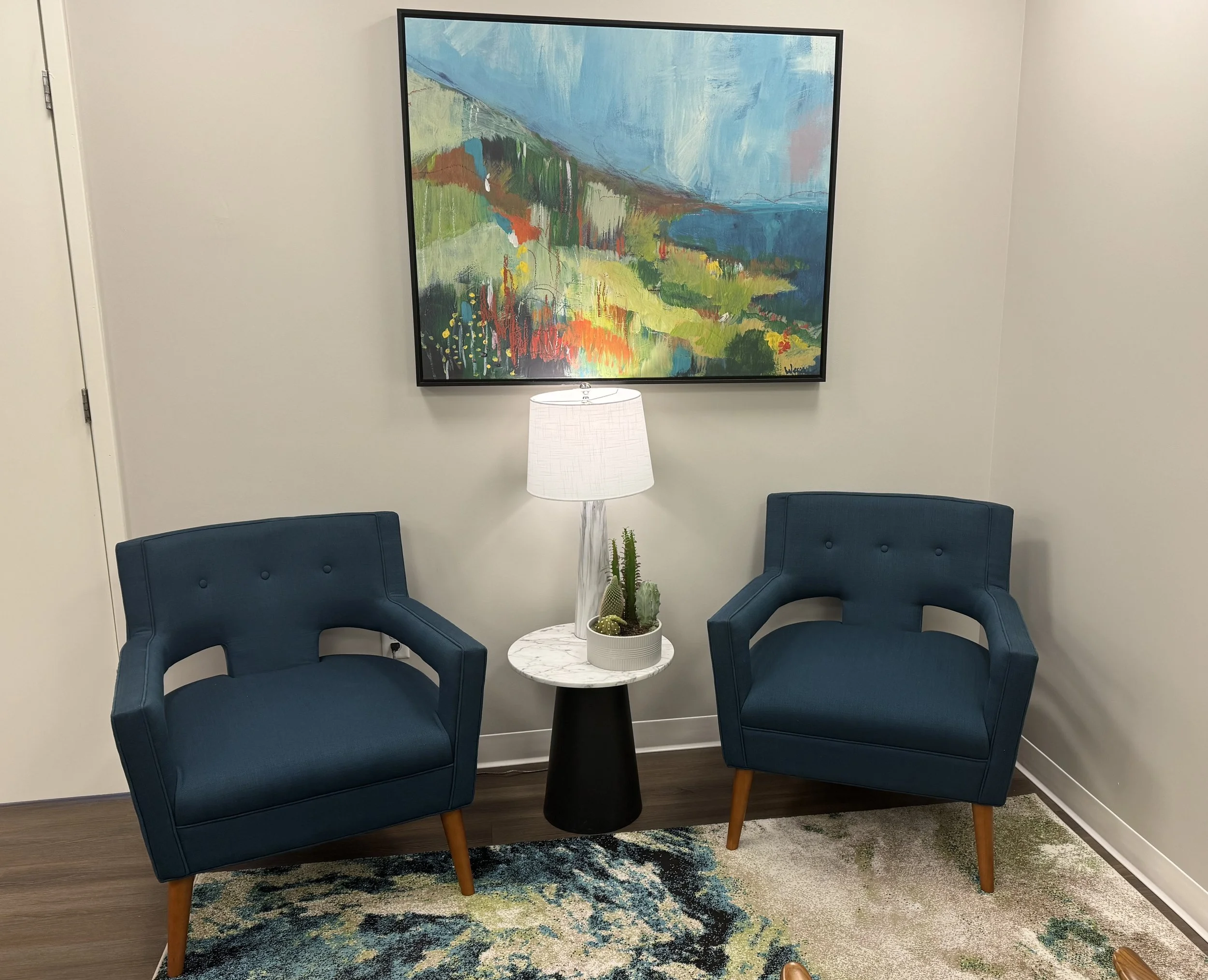 blue stylish bariatric chair