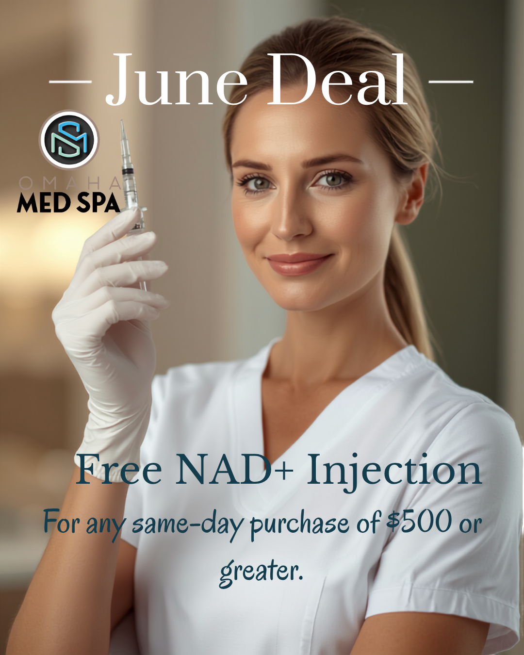 Clean, professional medical spa treatment room with neutral tones at Center For Medical Weight Loss in Omaha