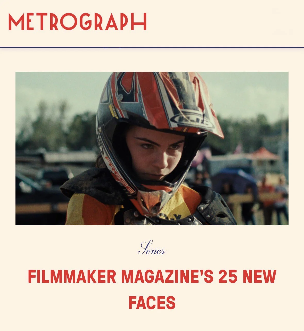Metrograph & Filmmaker Magazine's  "25 New Faces" Series 