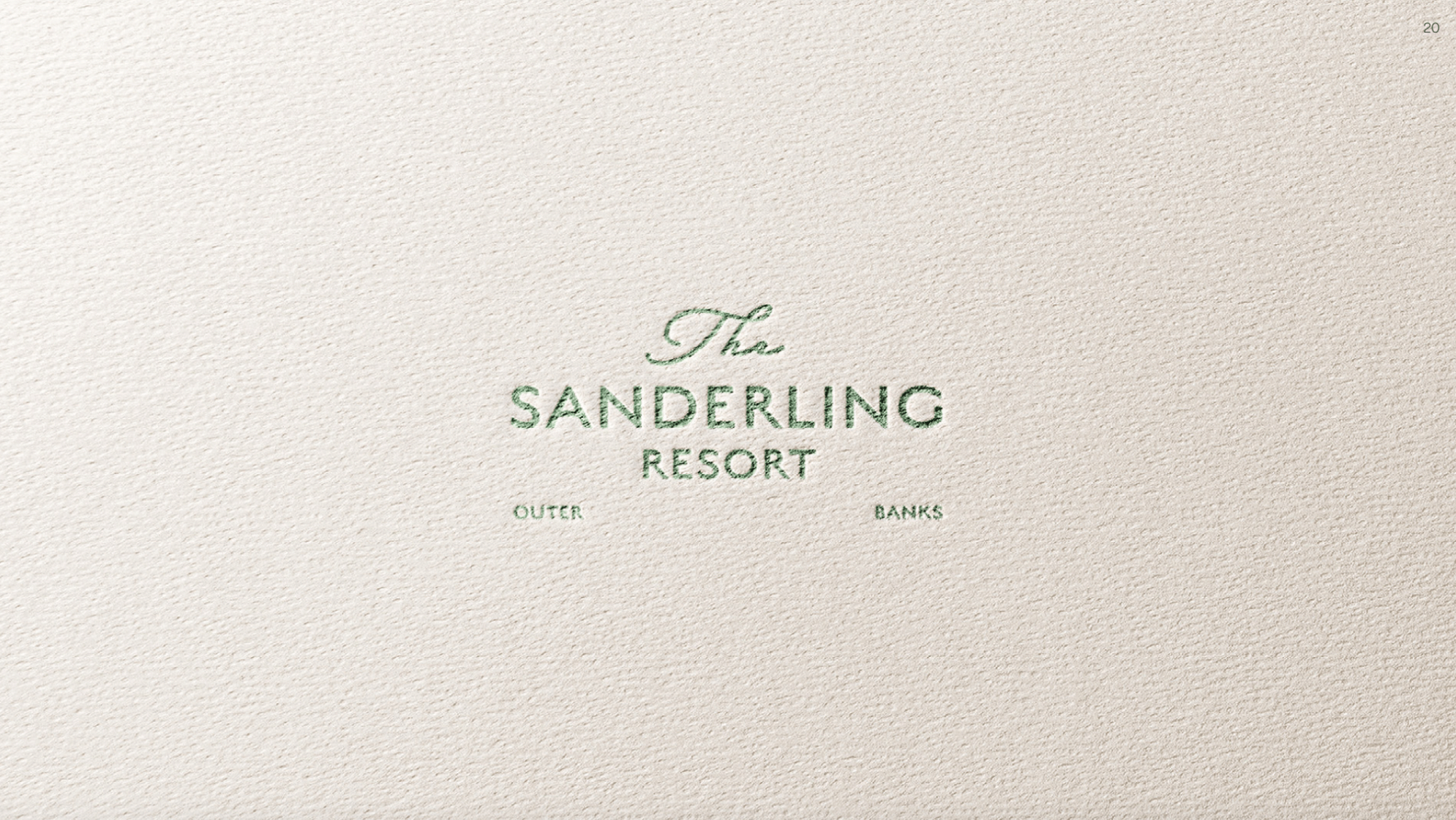 THE SANDERLING RESORT  - BRAND IDENTITY DESIGN 