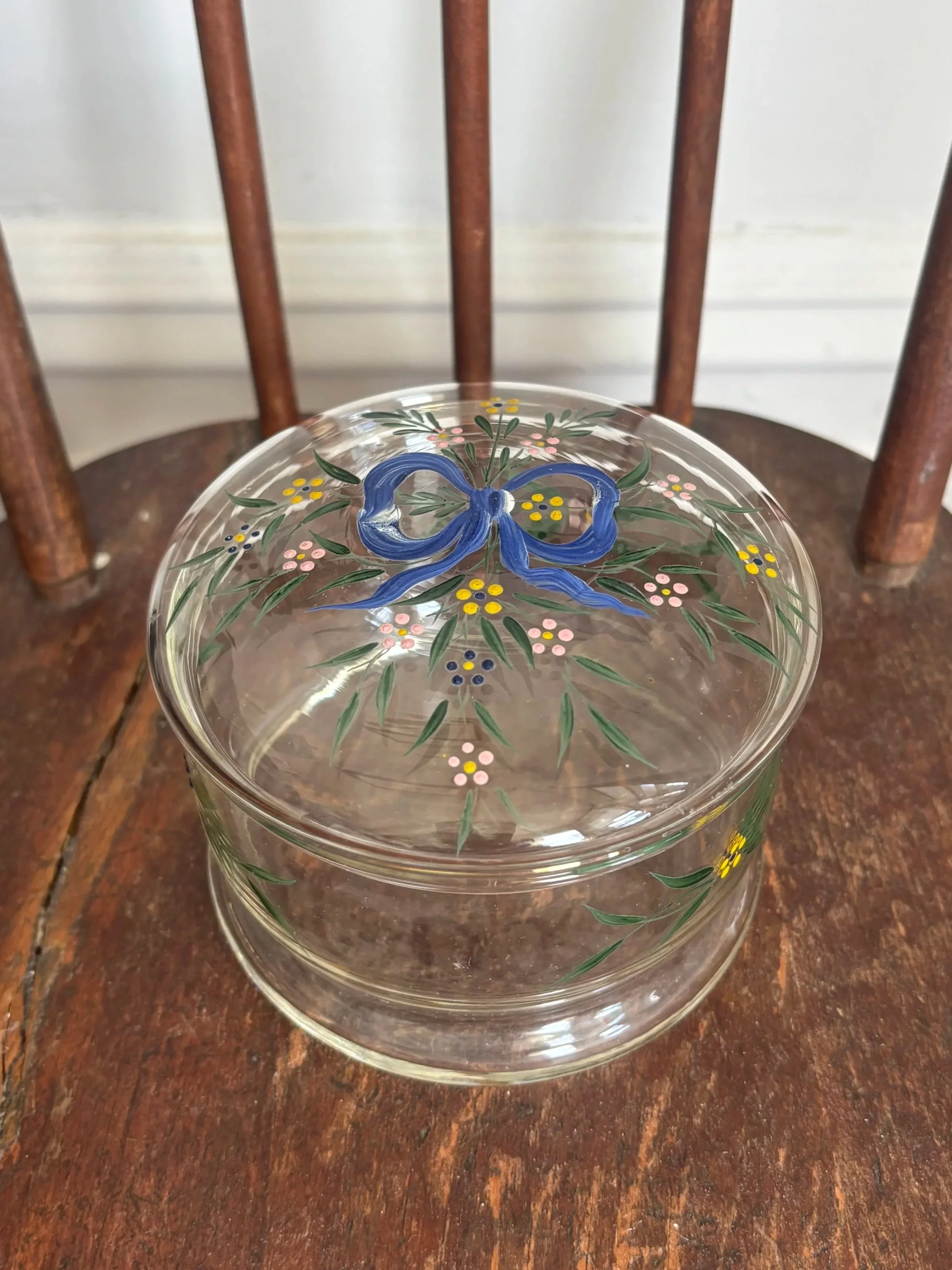 Painted Glass Jar