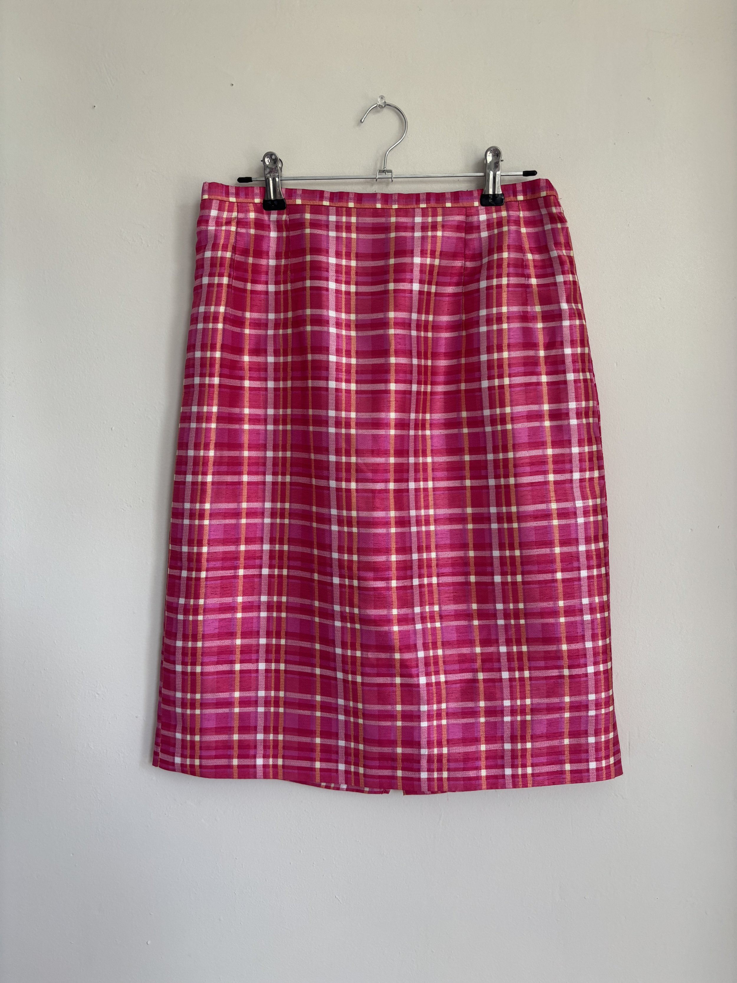 Fuschia Plaid Skirt