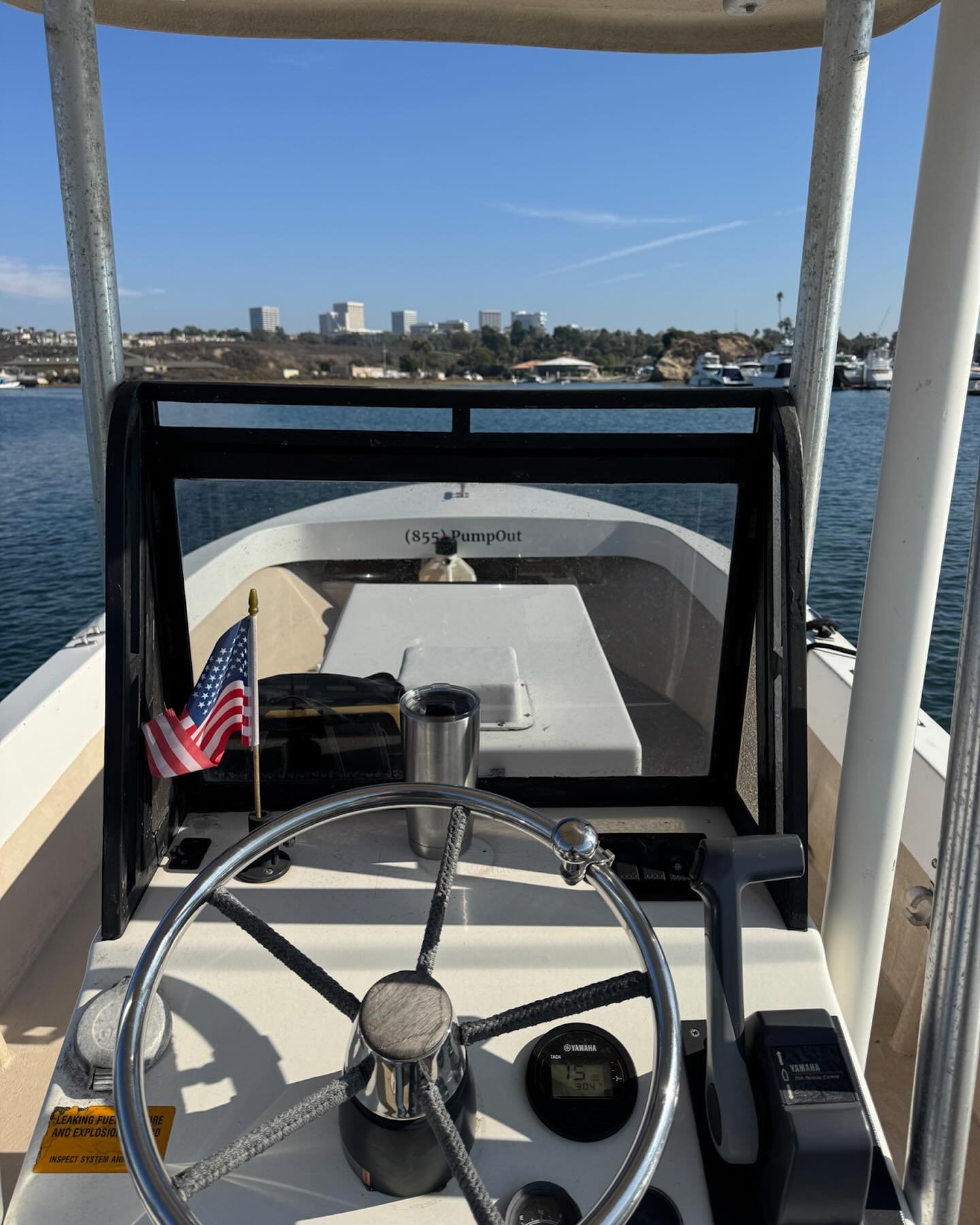 Coffee and a great view, ready to pump some poo!