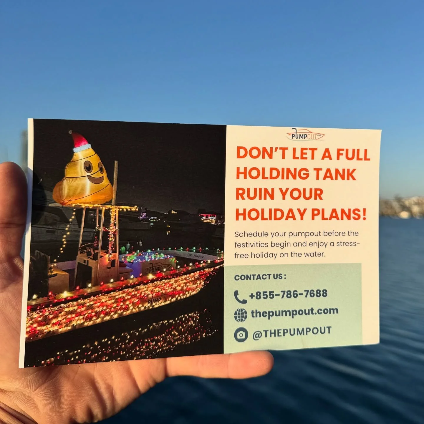 New flyers just in time for the holidays! 🦃🎄 Spending the holidays on the boat? Start and end the with an empty tank.