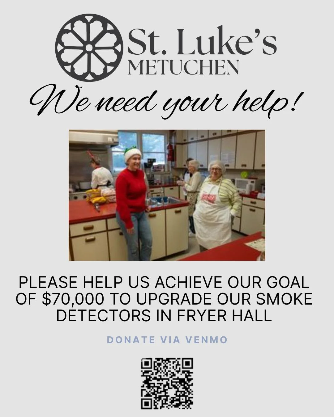 St. Luke&rsquo;s, home your favorite PUMPKIN PATCH, need your help.
After a recent inspection it was observed that we are out of code
with our smoke detectors in the Fryer Hall portion of the campus.
This building is where a large portion of our outr