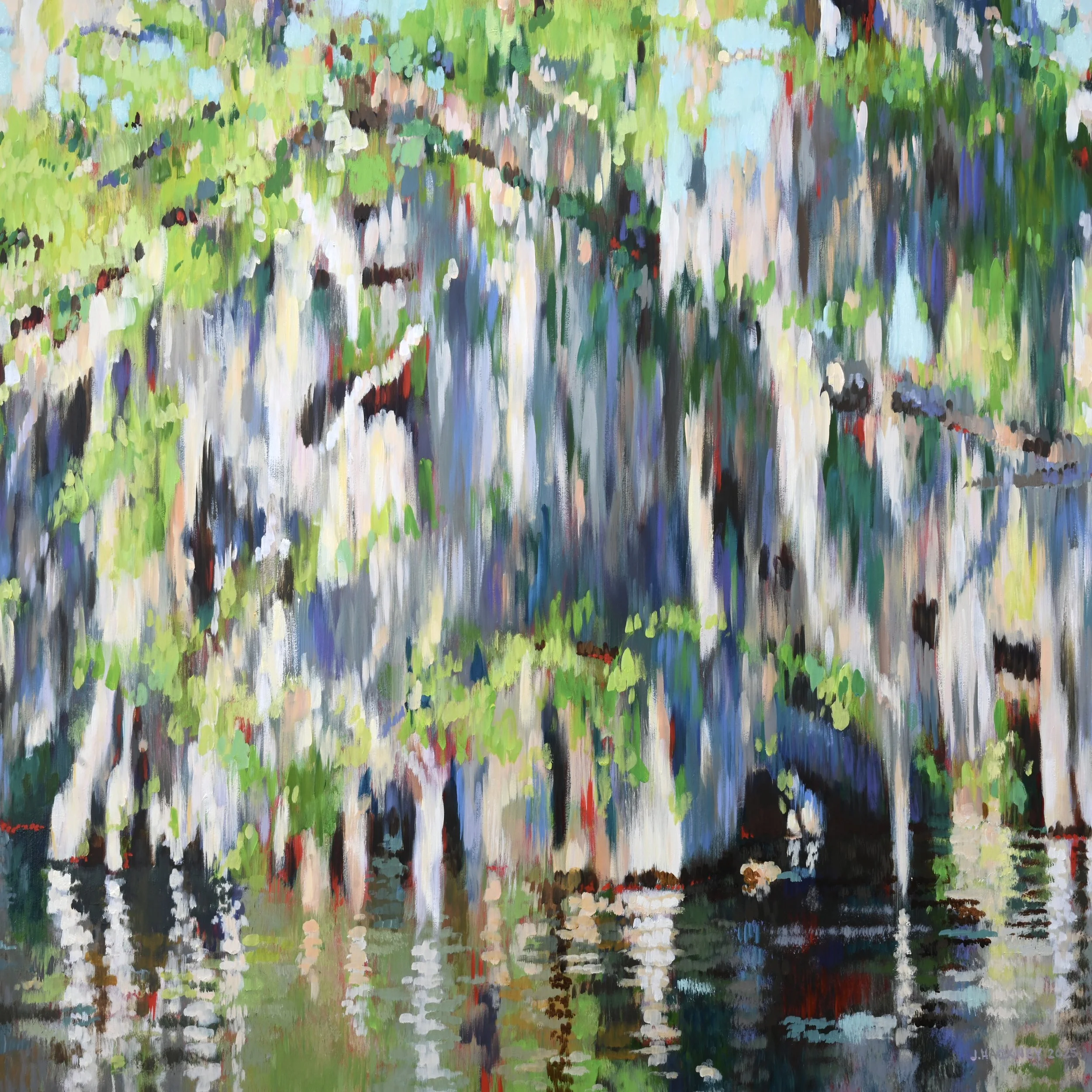 Le marais series 2025 #3 36" x 36" x 1.5" oil on birch panel