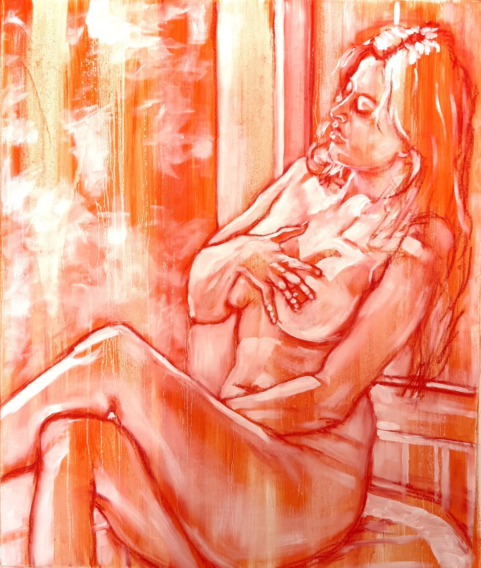 American Beauty #28 46" 37.5" oil on canvas