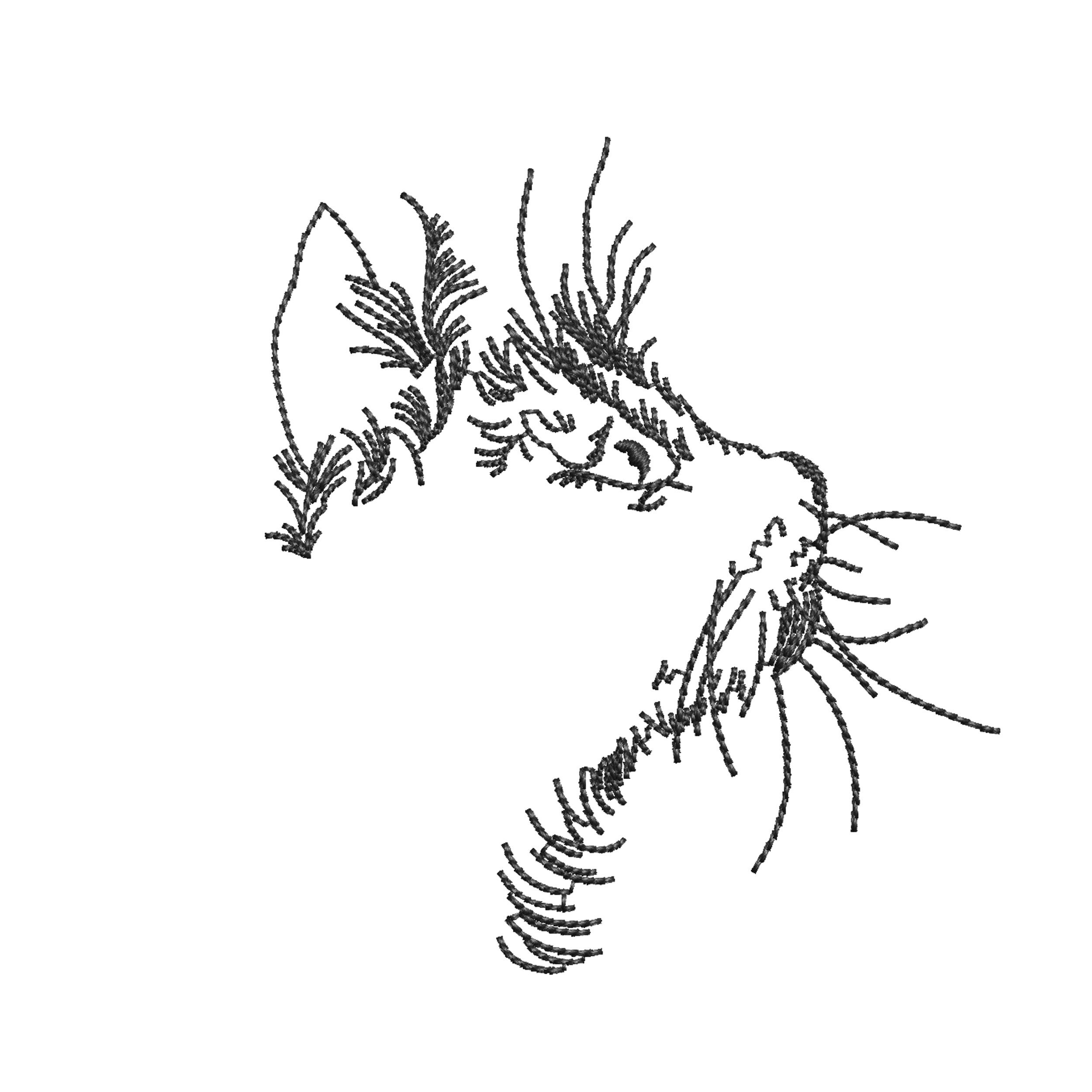 Cat Machine Embroidery Design