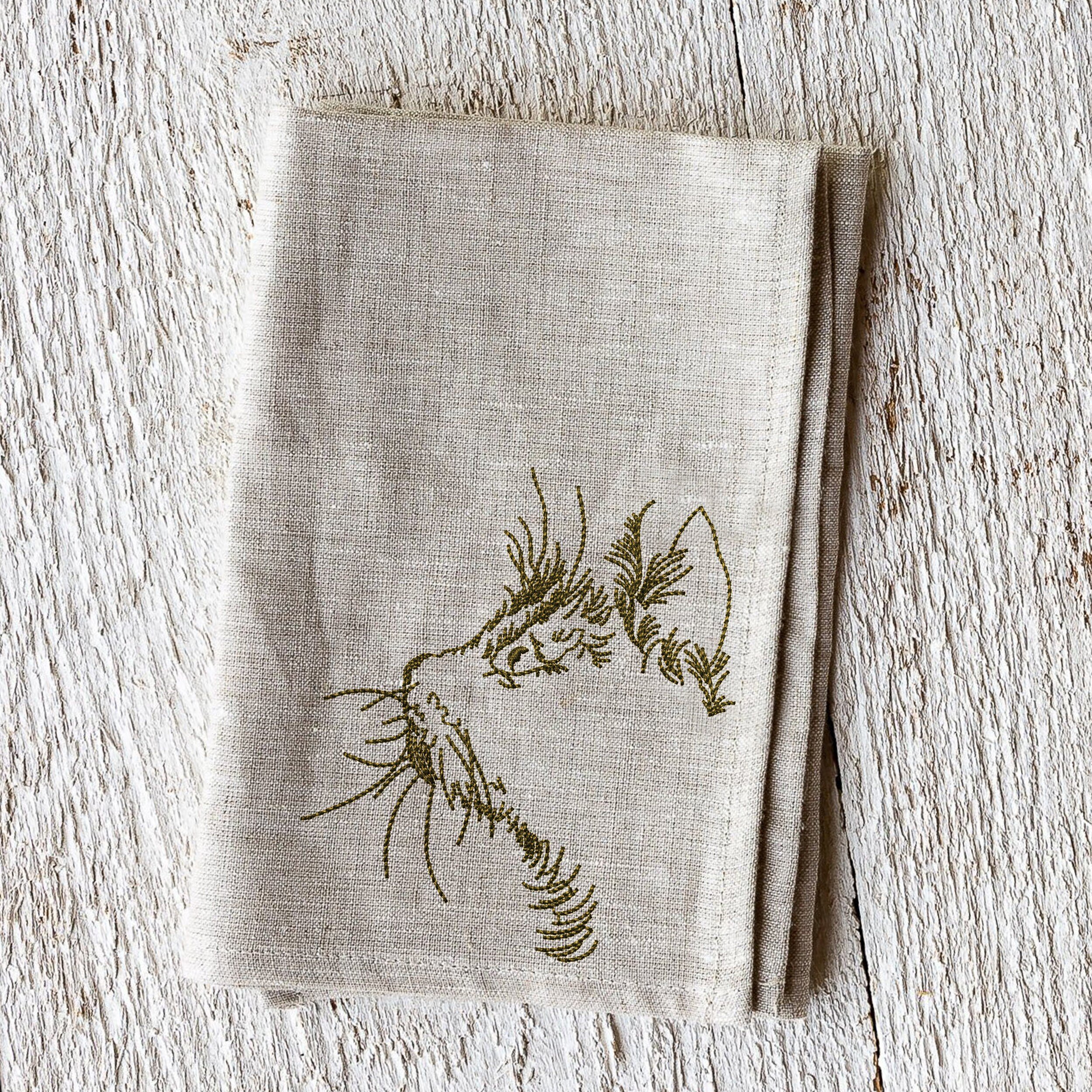 Cat Machine Embroidery Design embroidered on a towel