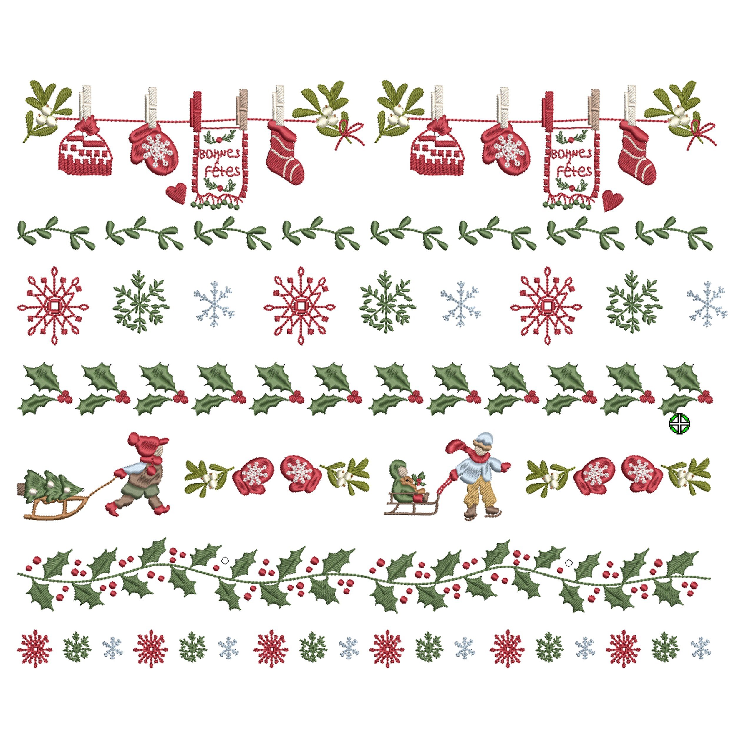 Christmas Winter Holiday Border Design Instant Download ZIP