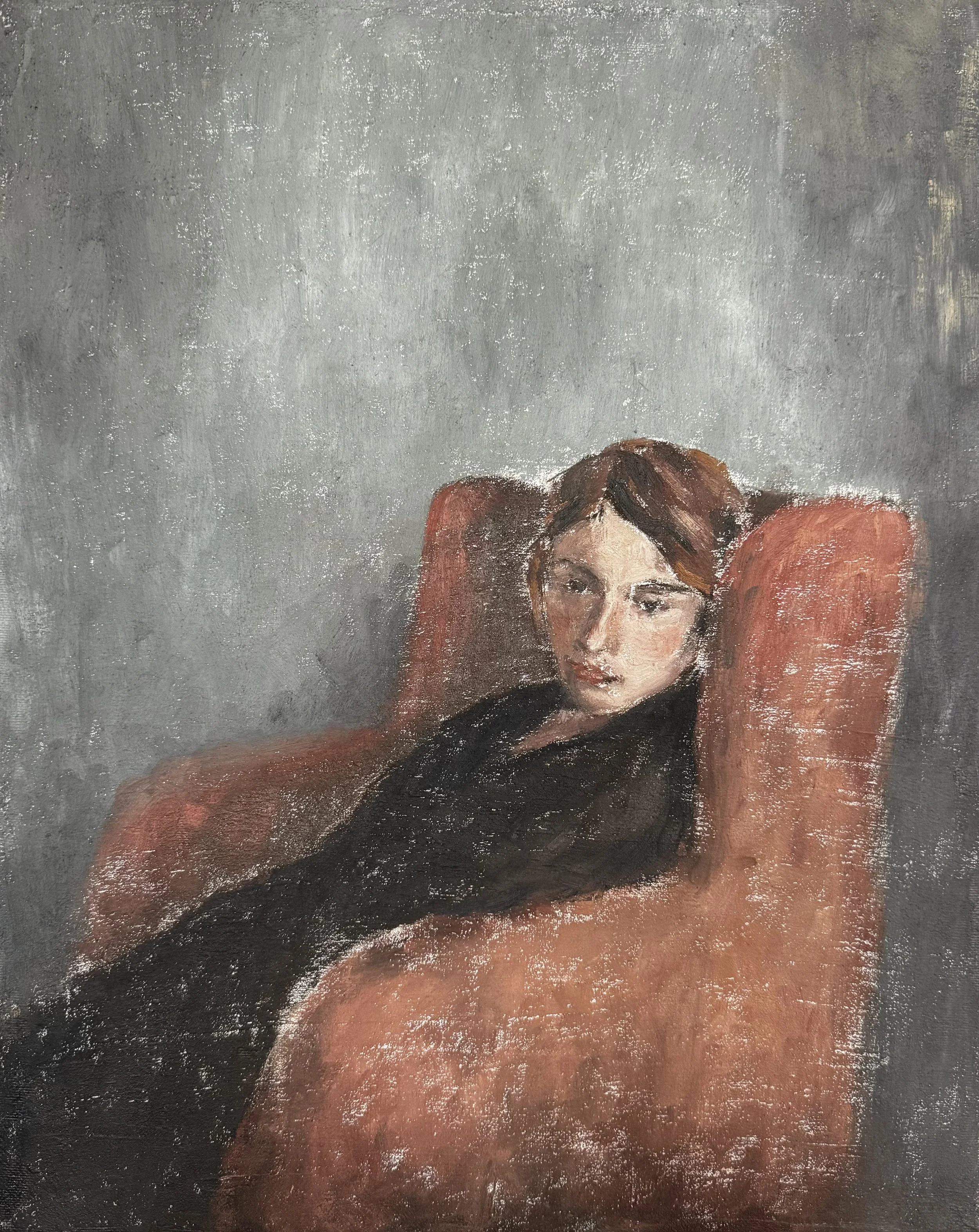 To Be Present, 2026, Oil on board,
40x50 cm