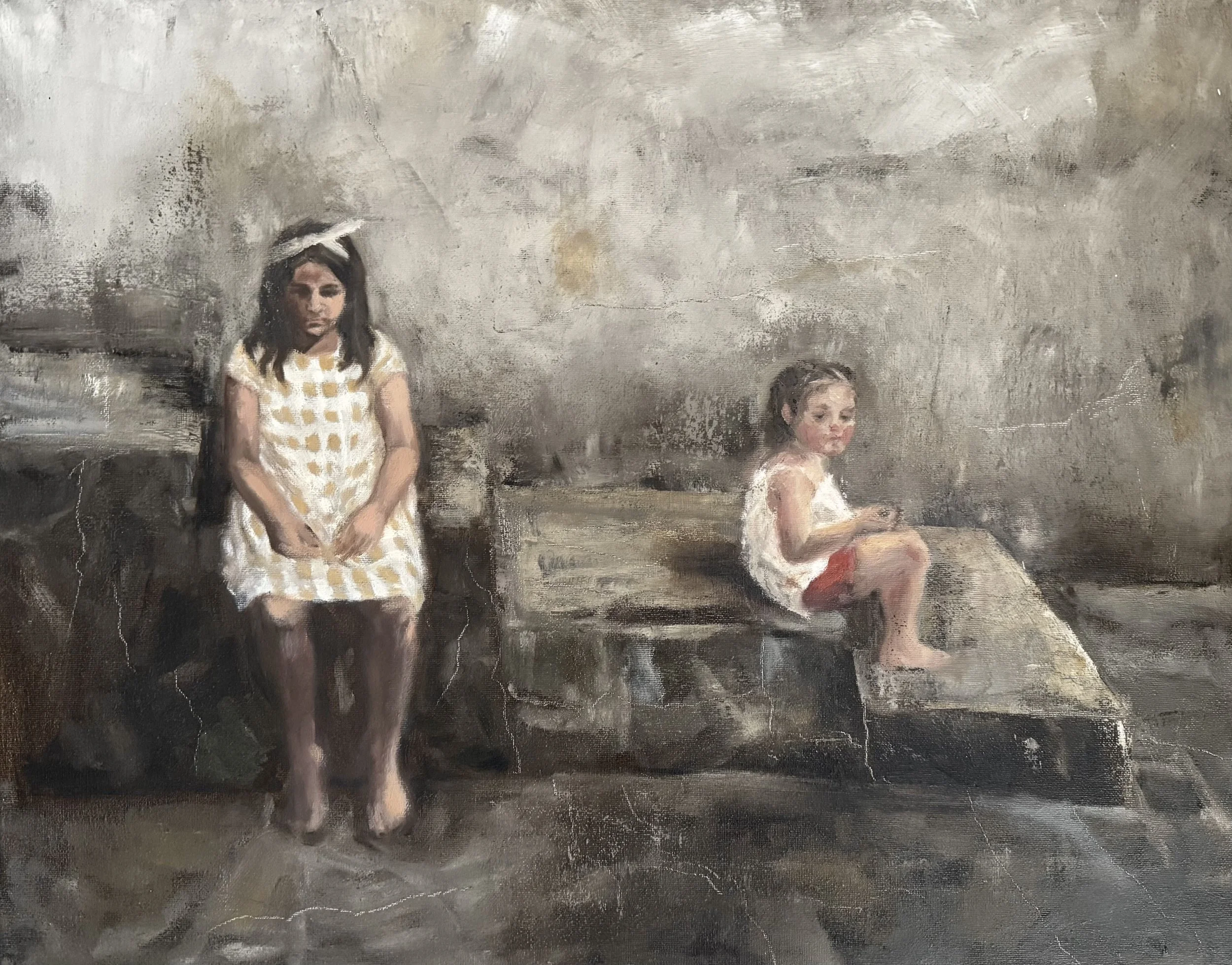 Two Sisters, 2025, Oil on Canvas - 65x50 cm