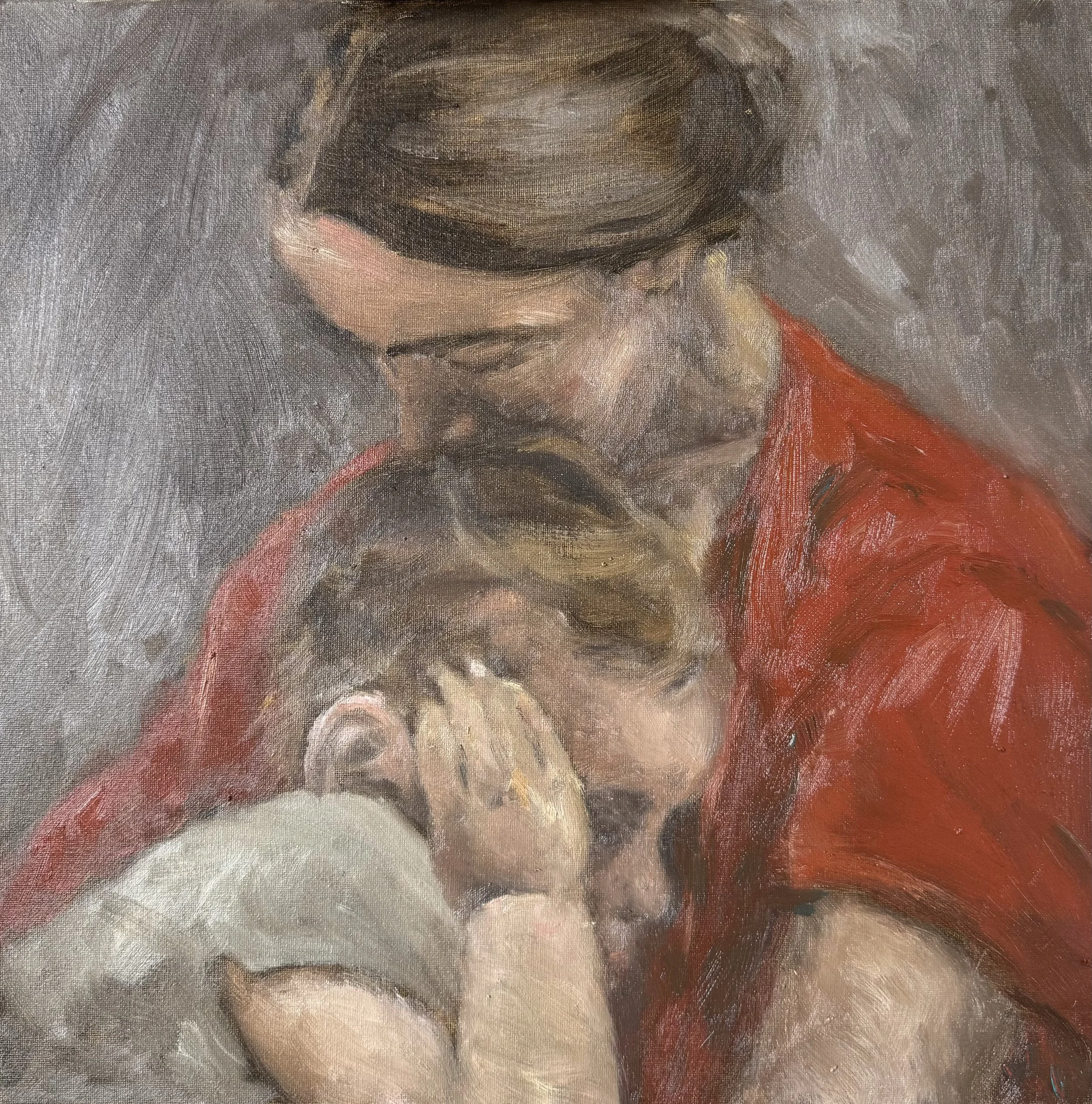 To Protect, 2024, Oil on Canvas - 40x40 cm