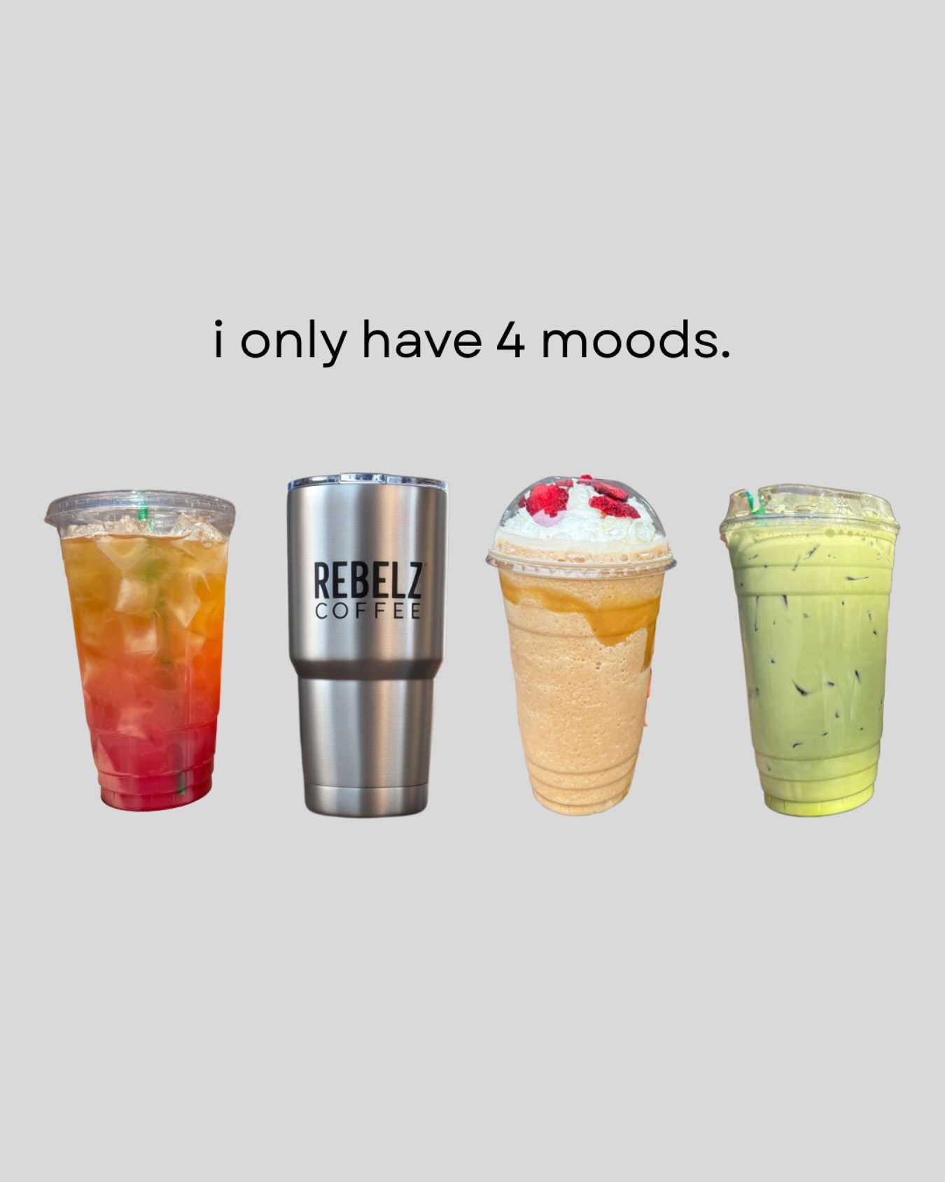 what’s your fav rebelz drink?! ⤵️🥂
•
#coffeeshop #california #yosemite #smallbusiness #barista