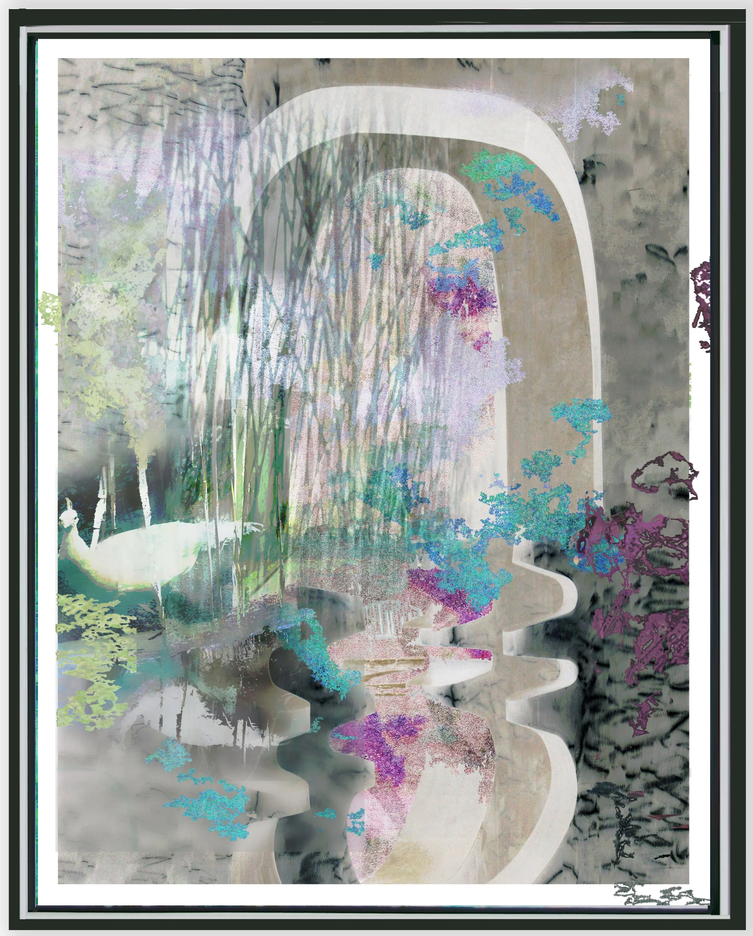 *********White Peacock w Sculpture ll FINAL Vertical b Frame w shadow 11_14 web_2025.jpg