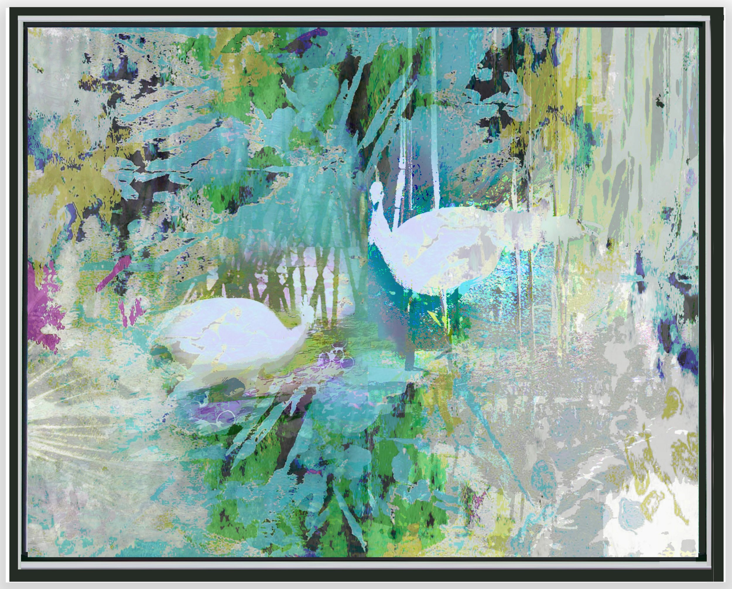 *********White Peacock w Bamboo lV Horiz b Frame w shadow 11_14 web_2025.jpg