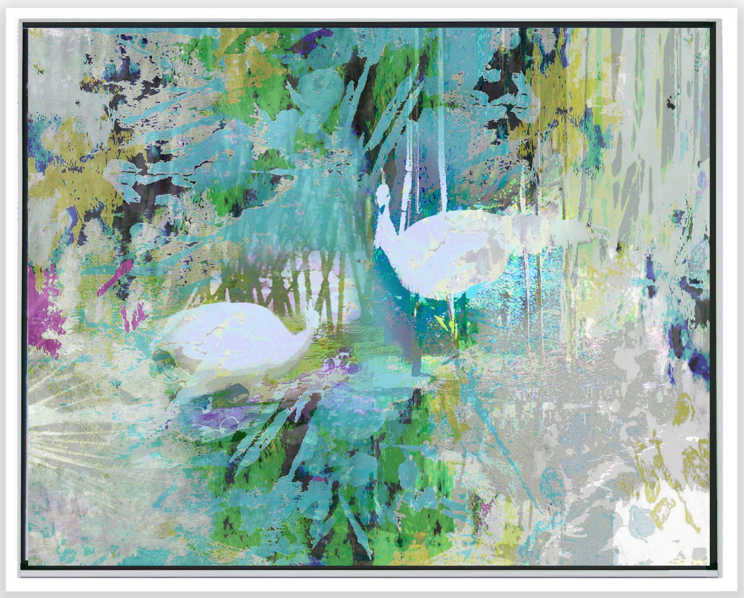 *********White Peacock w Bamboo lV Horiz w Frame w shadow 11_14 web_2025.jpg