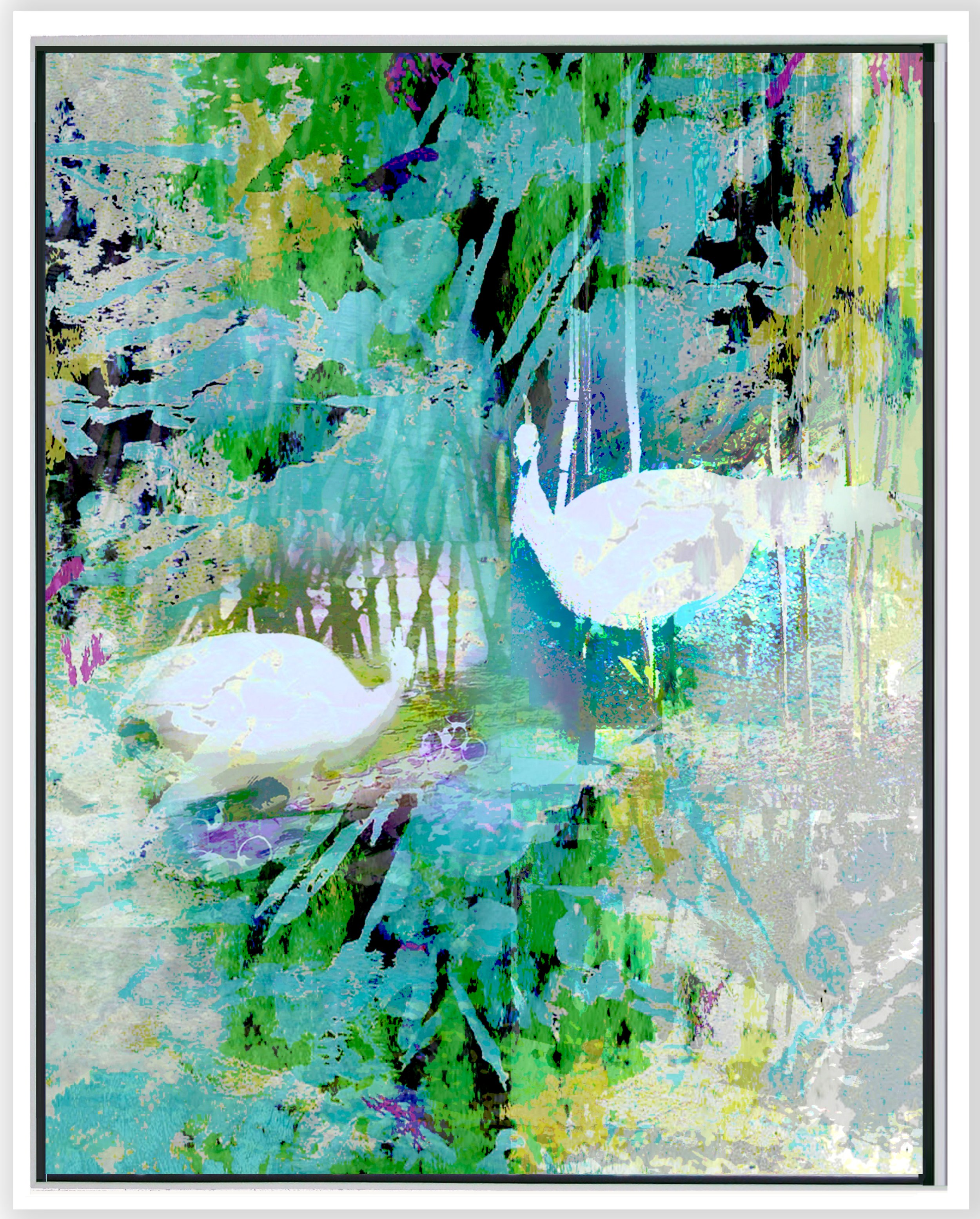 *********White Peacock w Bamboo lV Vertical w Frame w shadow 11_14 web_2025.jpg