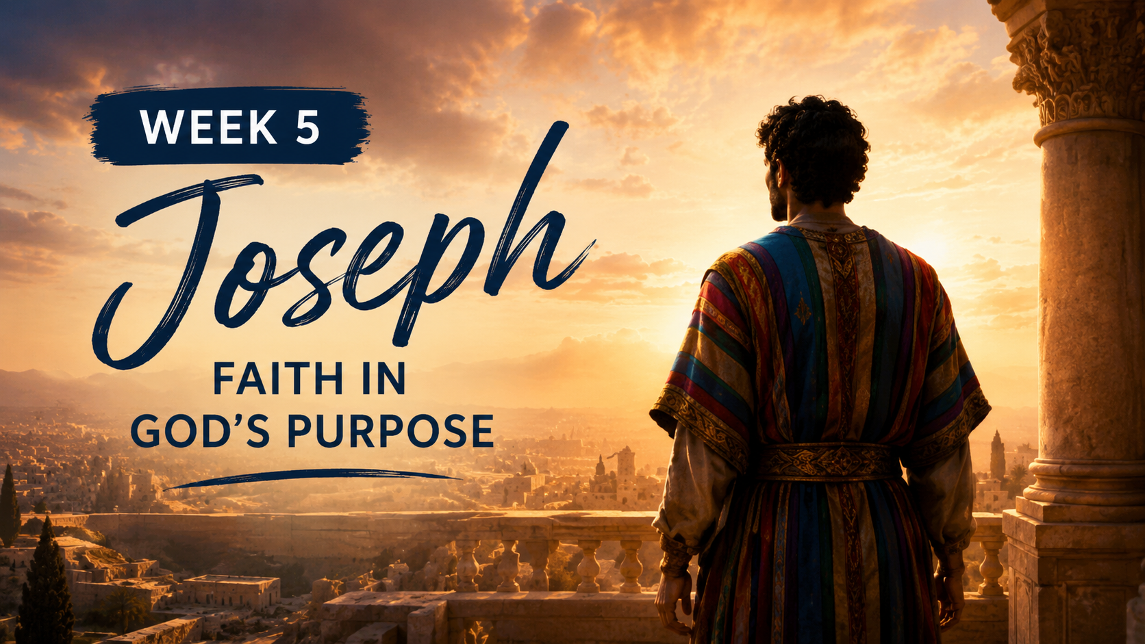 Join us for Week 5 - Joseph - Faith in God's Purpose in our Stories about Faith