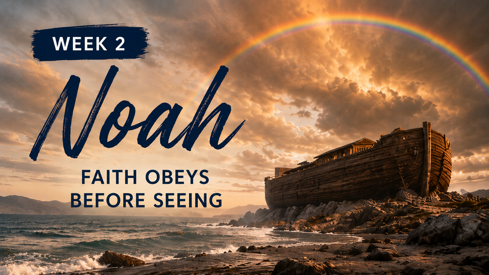 Week 2 in our sermon series - Stories of Faith.  This week we look at Noah and how Faith obeys before seeing