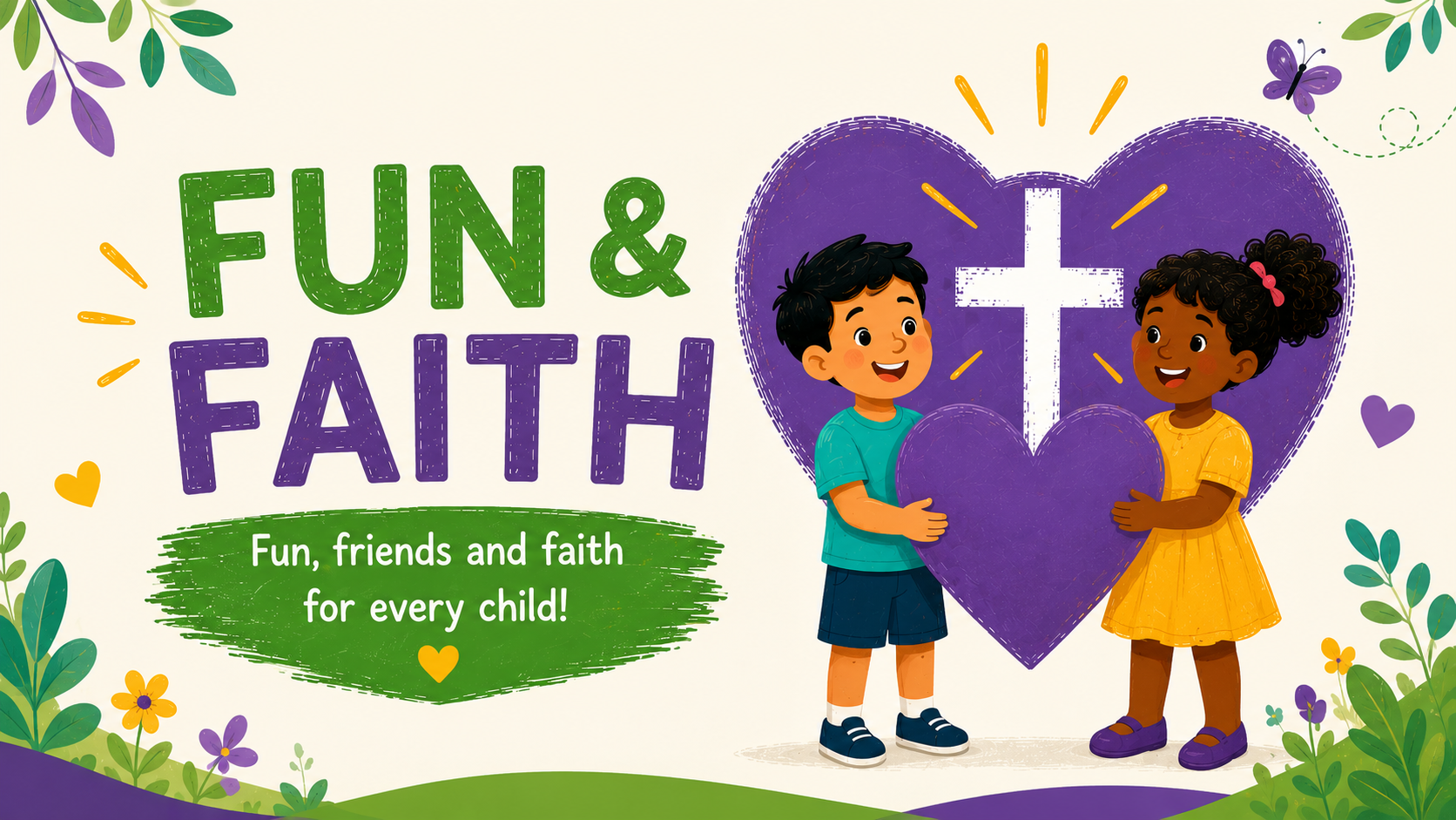 Fun & Faith runs every Sunday from 9.45am - 11am for children aged between 4-11 years.  Come and have fun, make friends and start your child's journey in faith