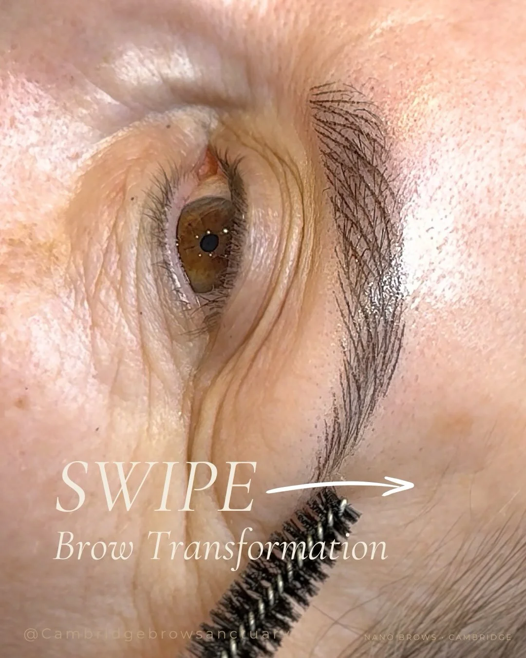 Lifted, balanced and still completely her 🤎
Swipe to see what&rsquo;s changed?&hellip;

My lovely client had wanted to get her brows done for years as they had grown sparse and downturned, with each side sitting differently. 

We carefully mapped he