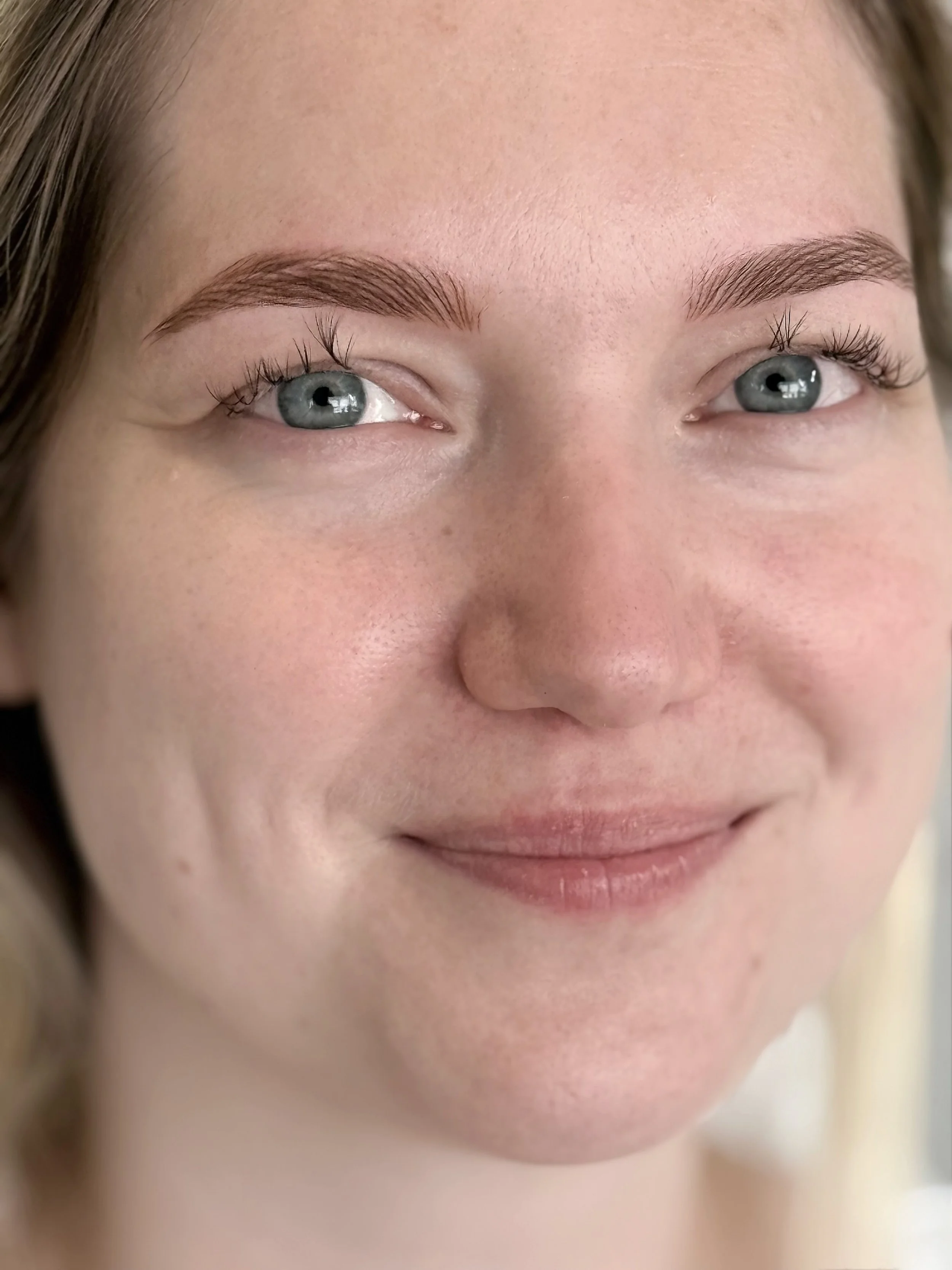 Portrait of person after Nano brows