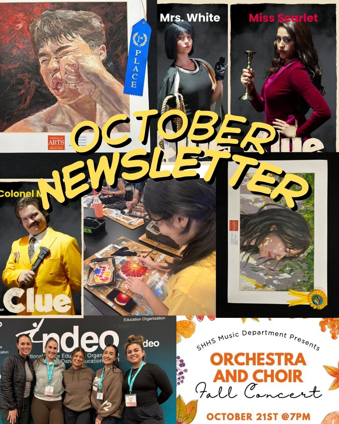 October newsletter is here! Click the link in our bio to see what's happening this month 🎃 #sunnyhills #highschool #cofa #lgilancers