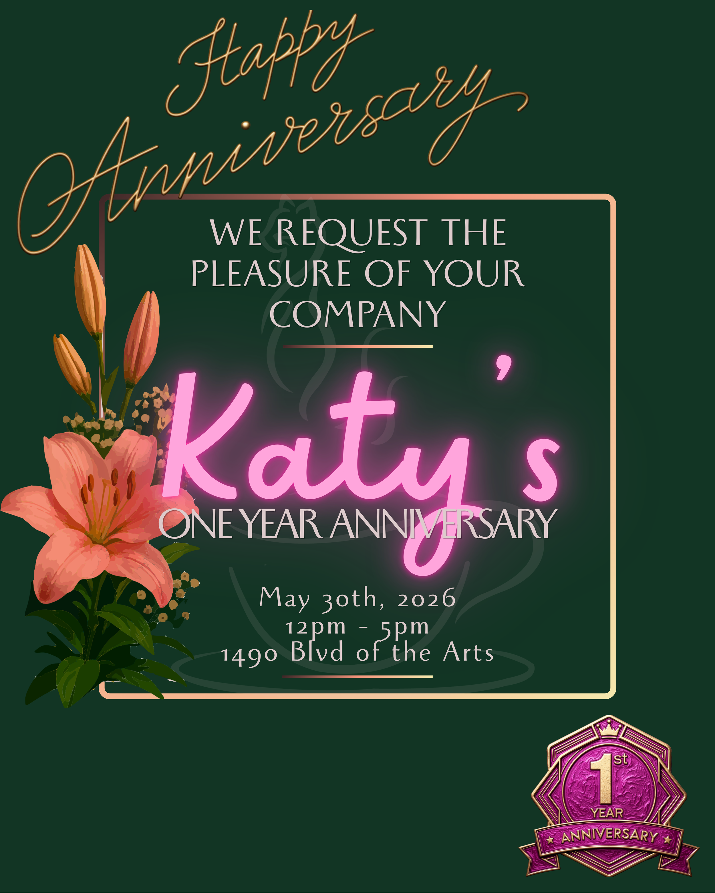 One Year Anniversary Celebration