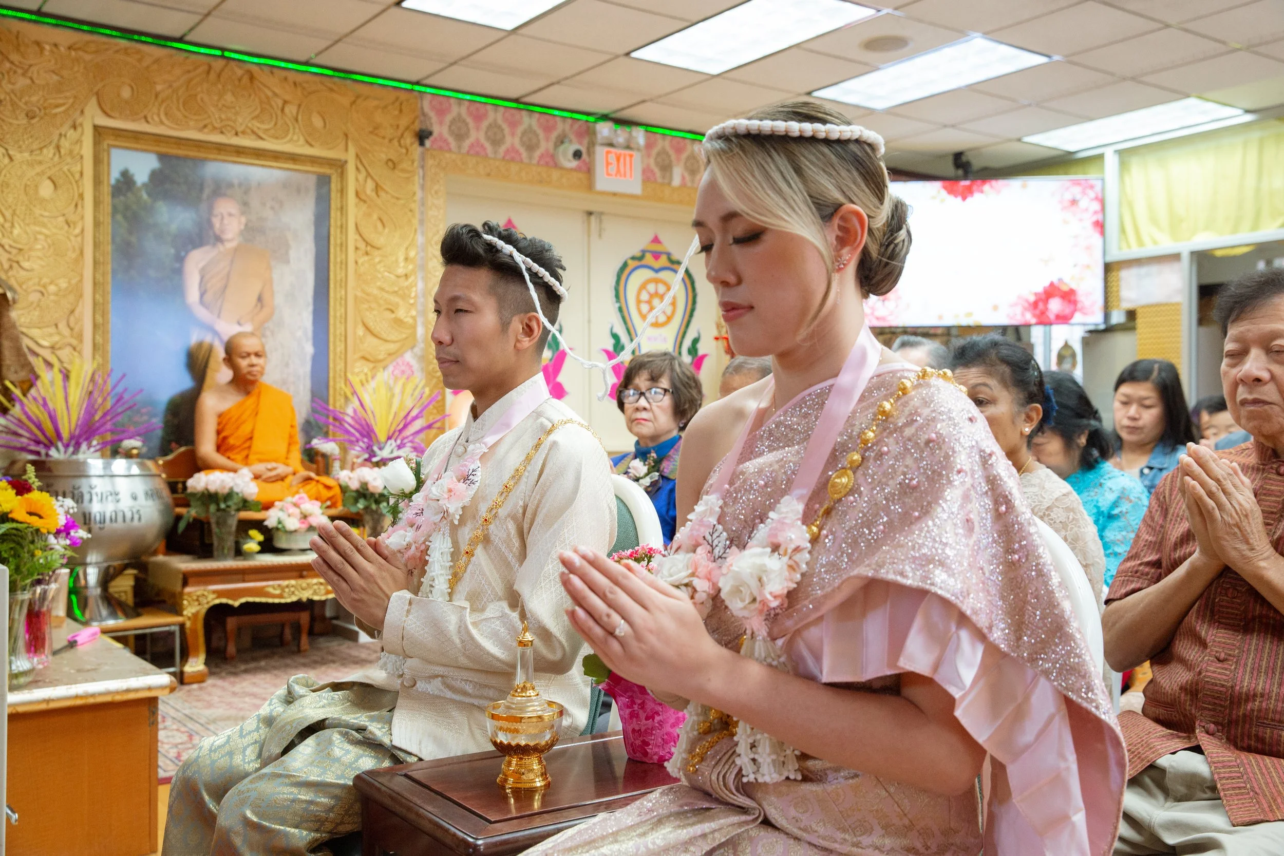 thai asian wedding ceremony photography queens new york city