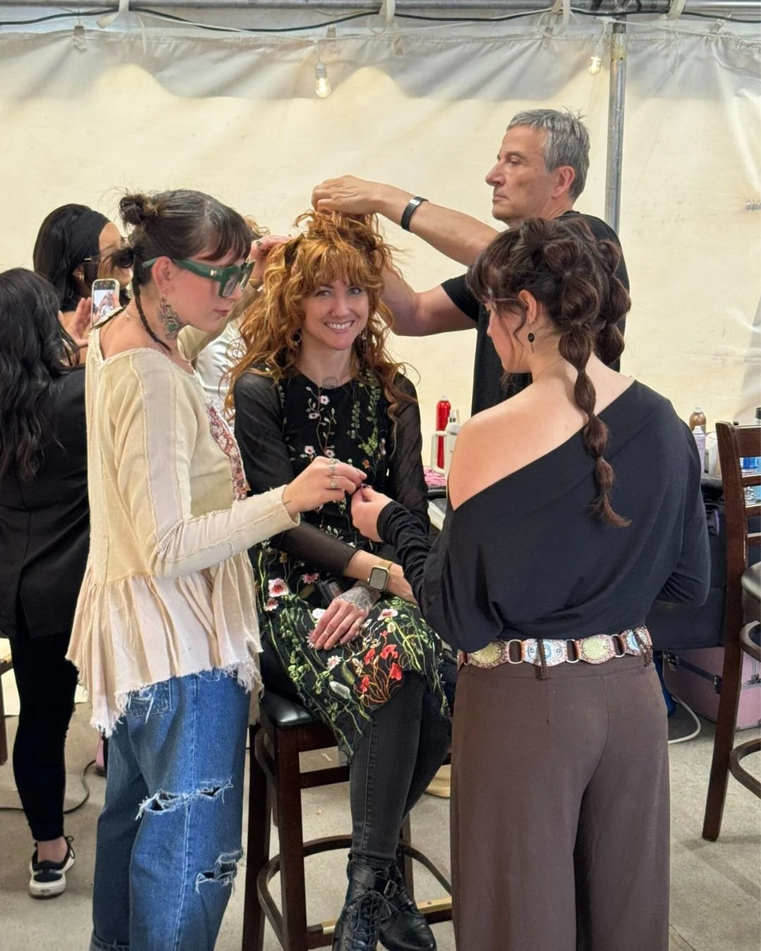 We were backstage at Fox 21&rsquo;s Fashion With A Purpose. The look on the runway always starts with the craft behind the scenes.