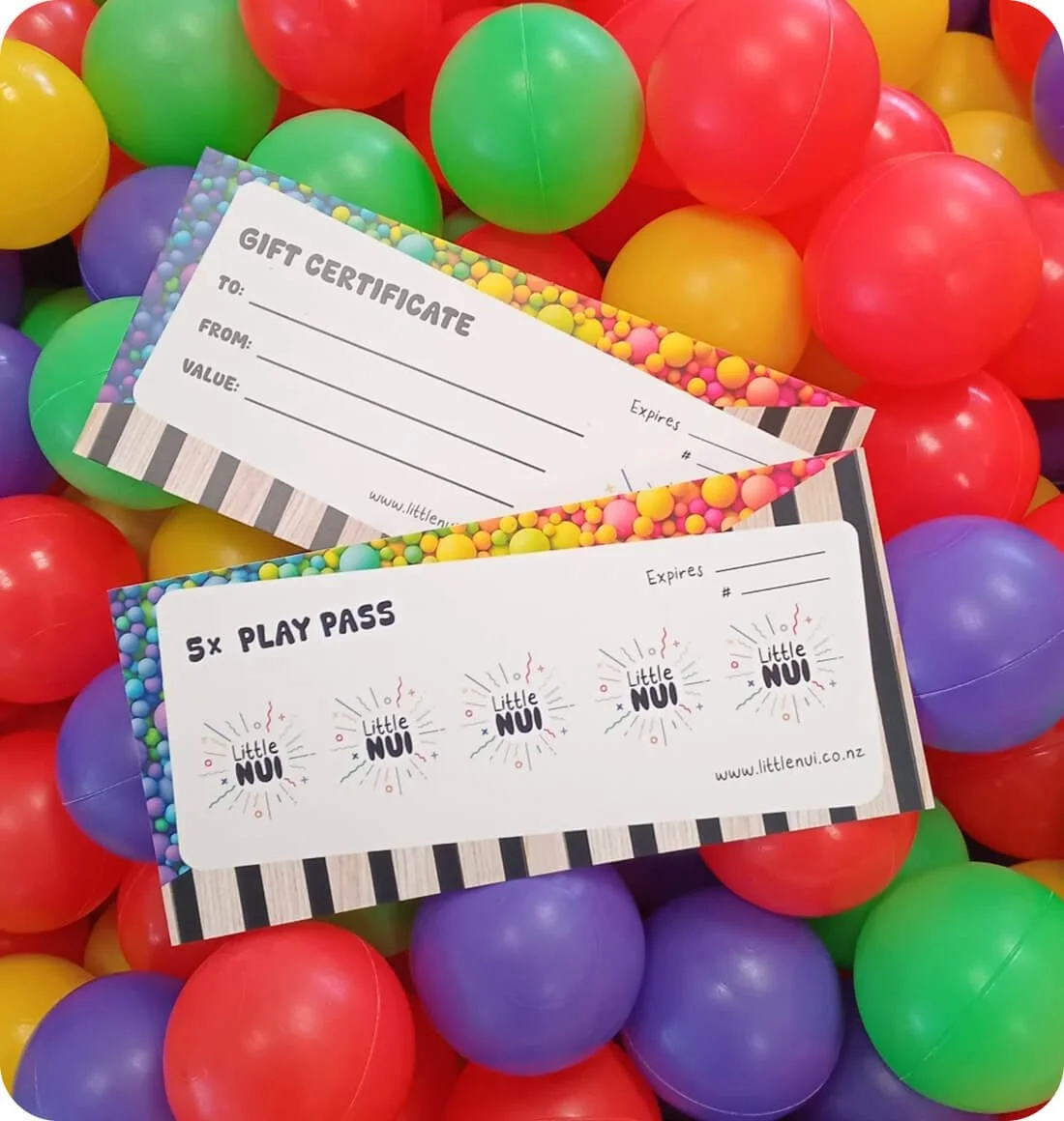 Play passes and gift vouchers at Little Nui in Whanganui