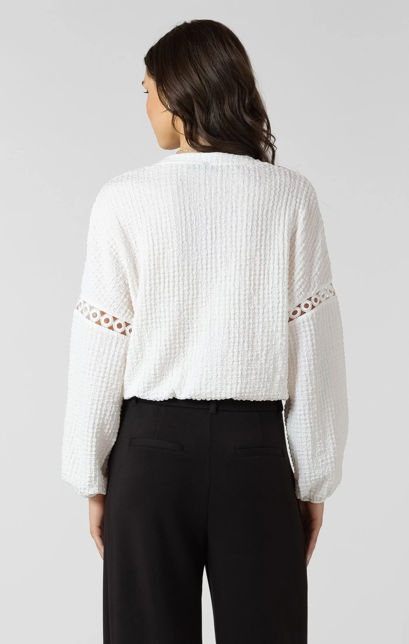 dex textured blouse back
