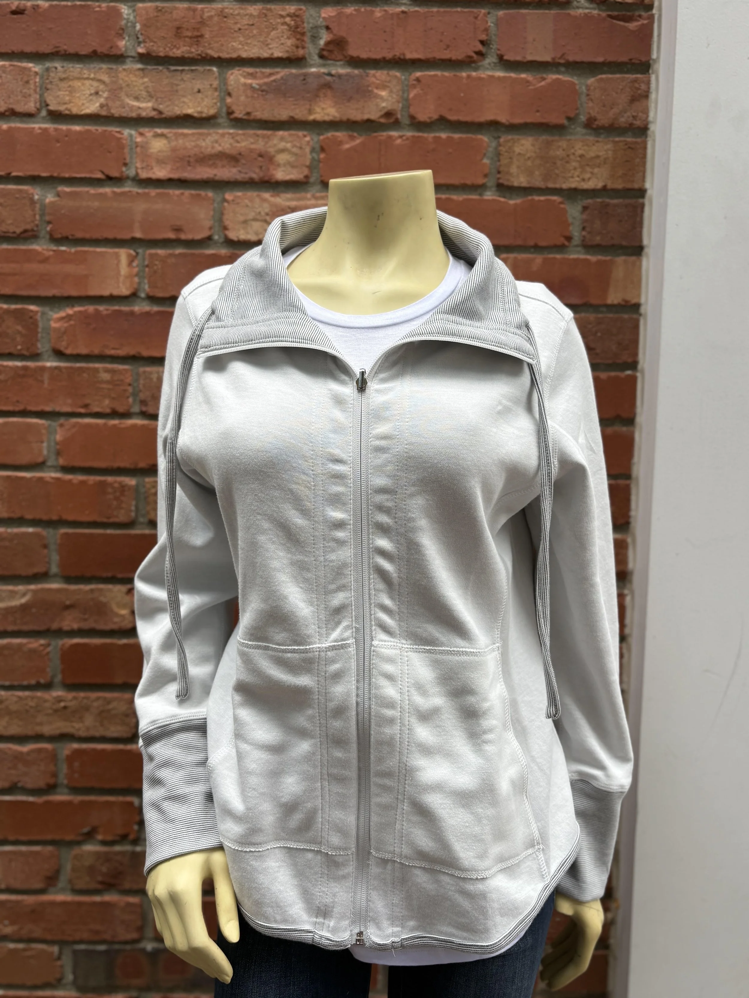lulu b reversible cream striped jacket