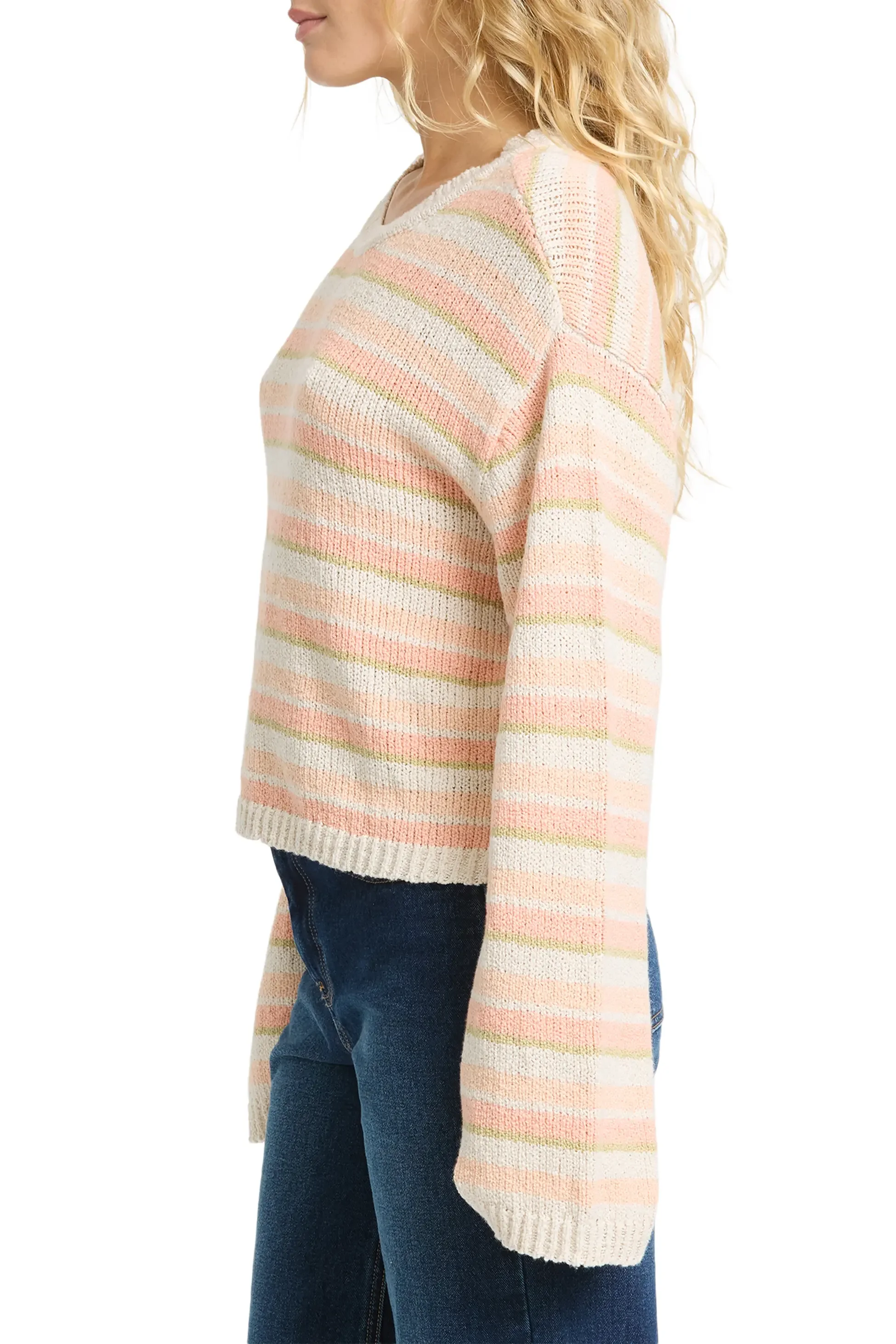 billabong light peach sweater