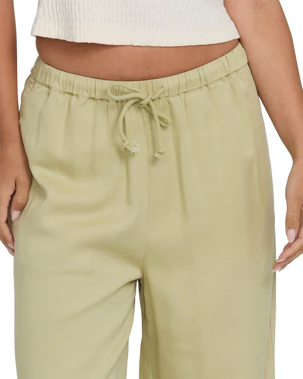 billabong drawstring green pants