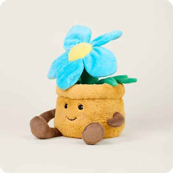 warmies blue flower pot side