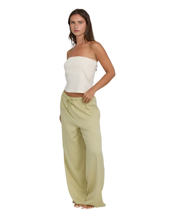 billabong green pull on pants