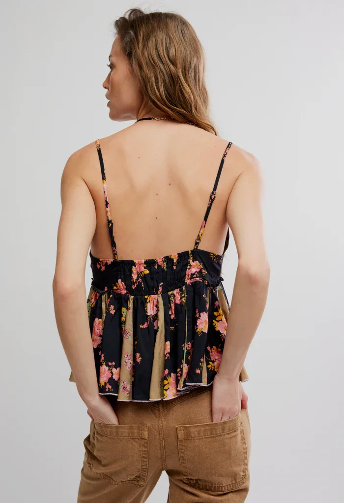 Free people tillie tank black combo back