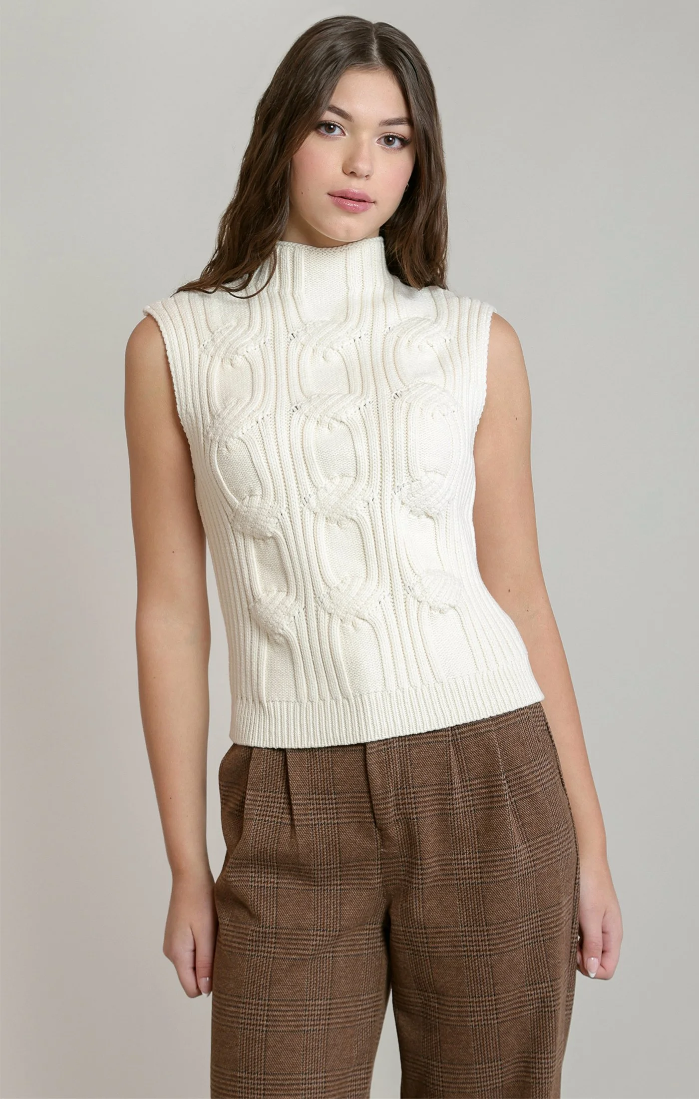 dex cable knit sweater vest