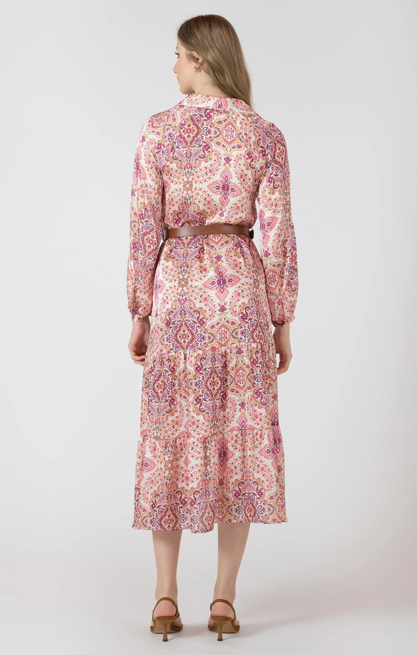 Dex vibrant paisley dress back