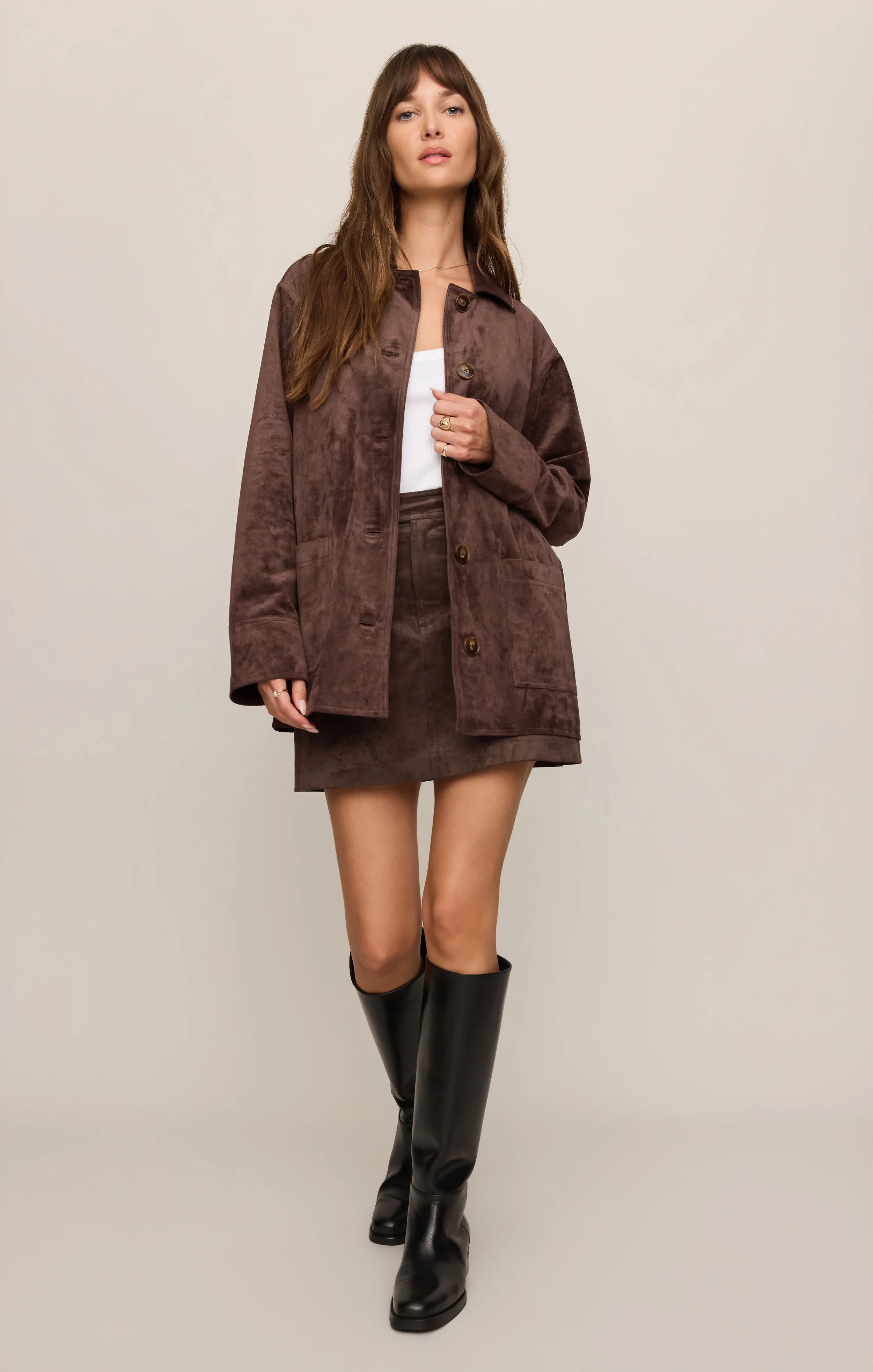 fall z supply suede coat