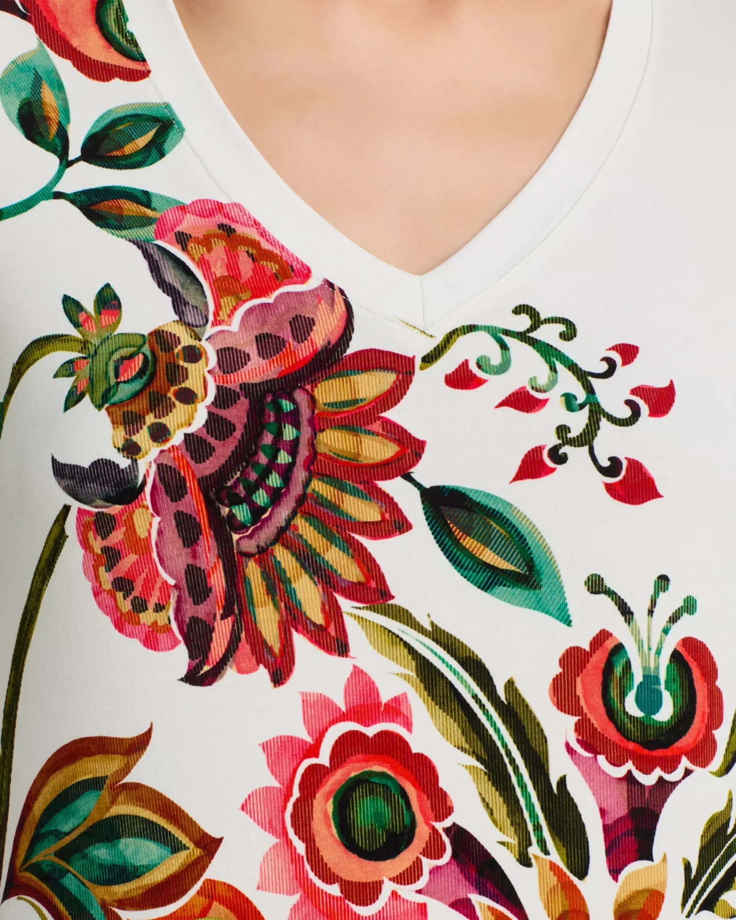 johnny was floral white v-neck