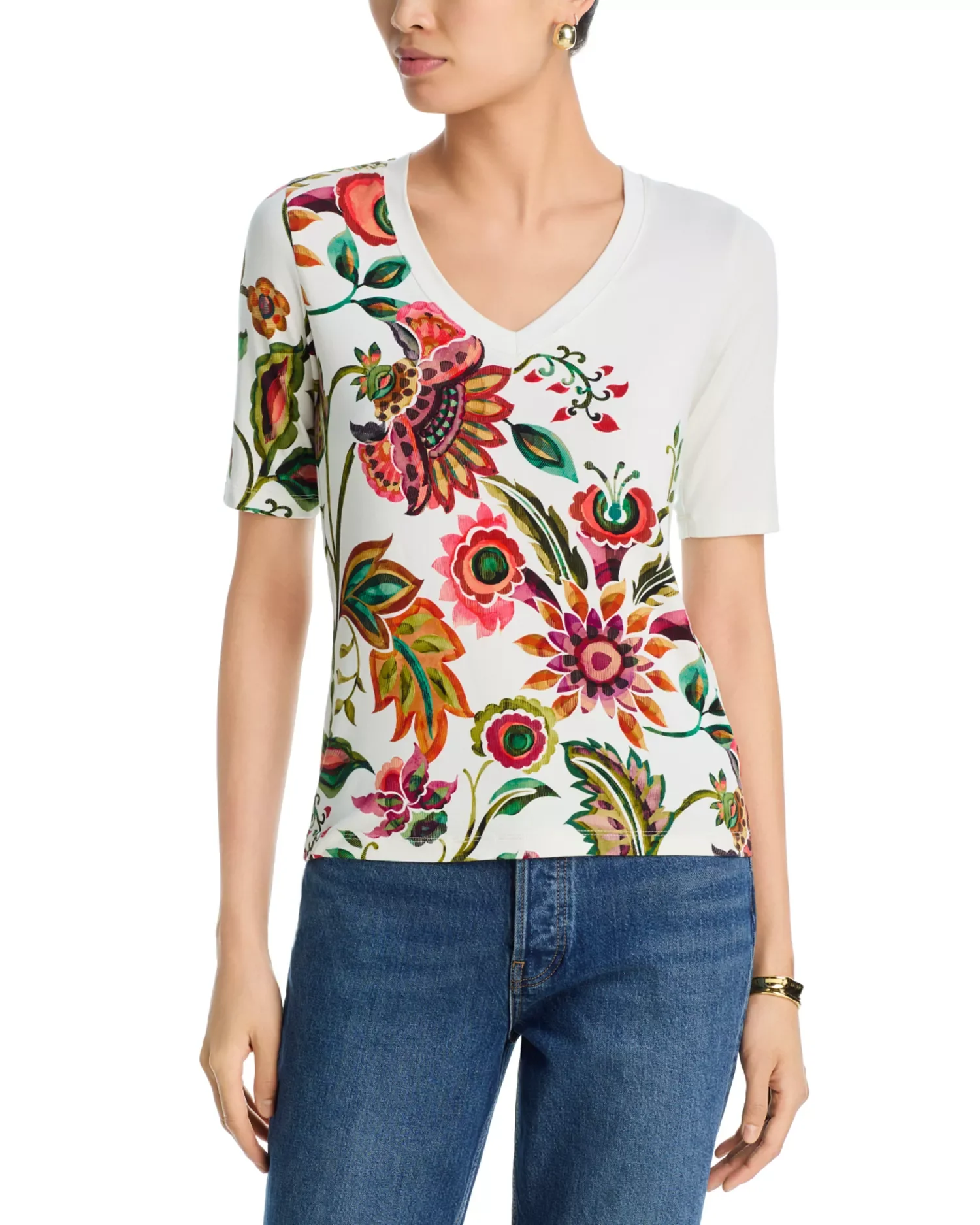 Johnny Was Janie Favorite V-neck Top- VWH