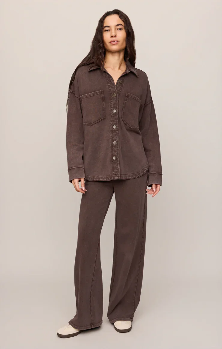 z supply dark brown mineral all day knit set