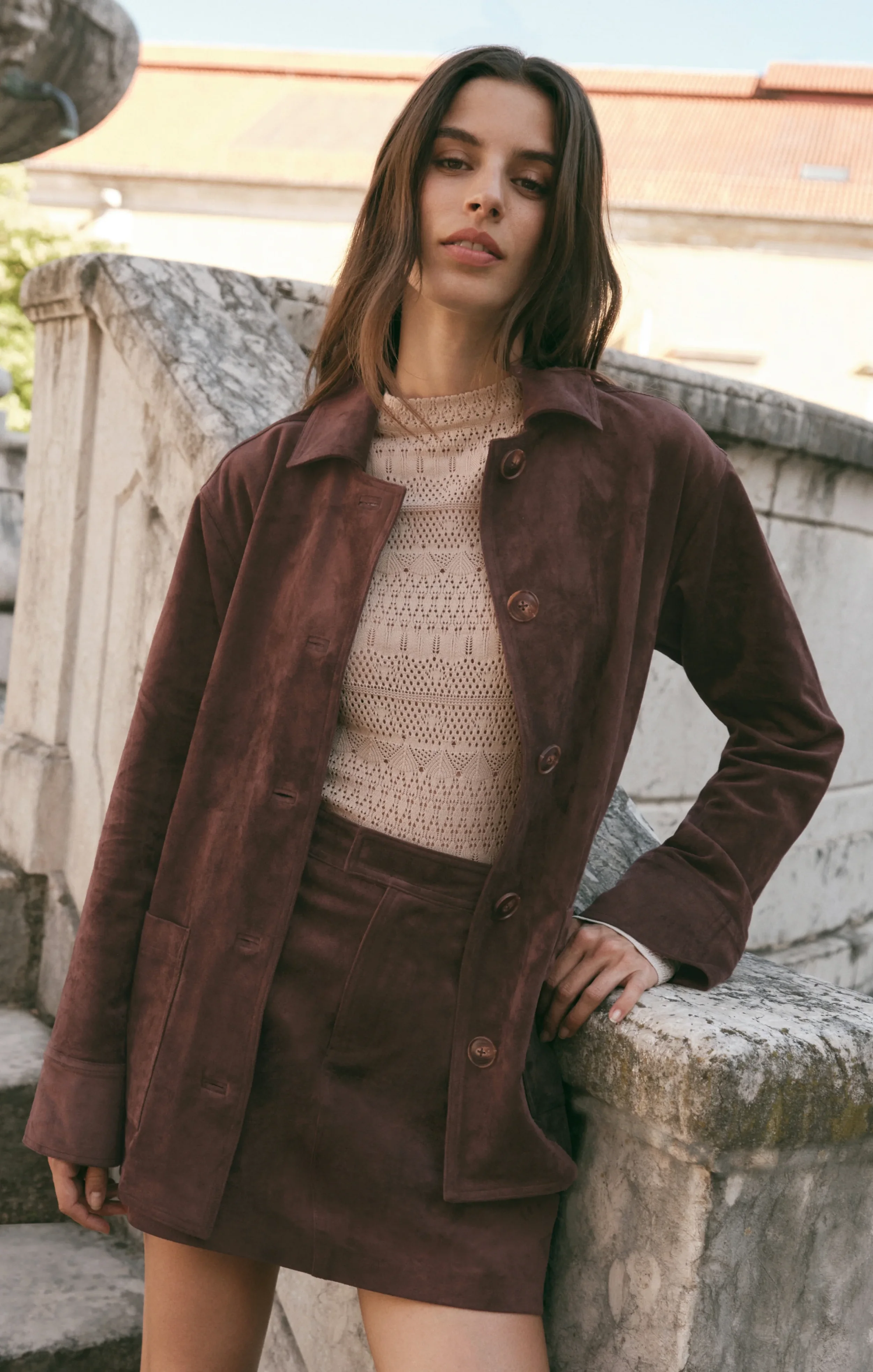 z supply suede coat outfit