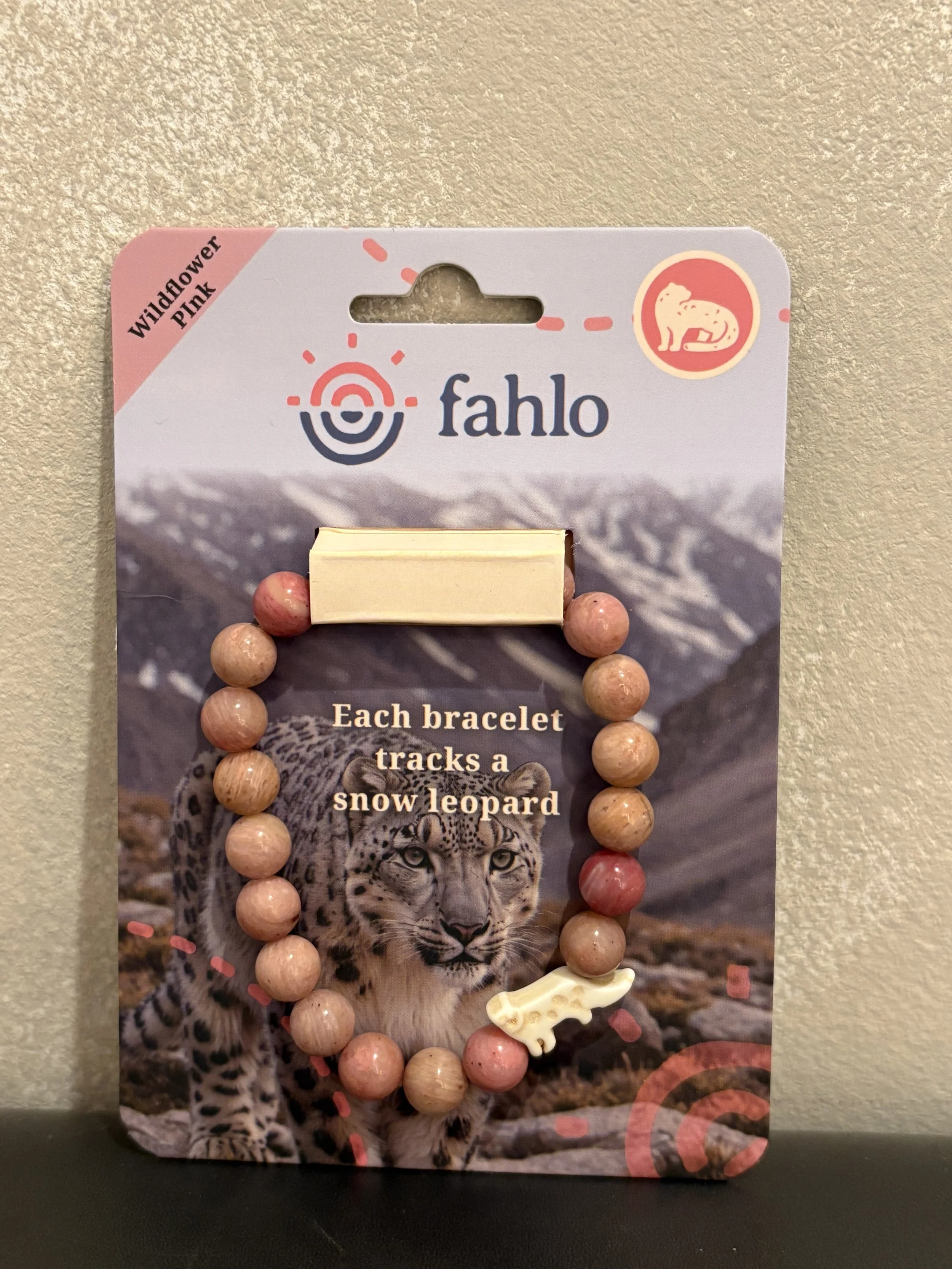 fahlo snow leopard wildflower pink